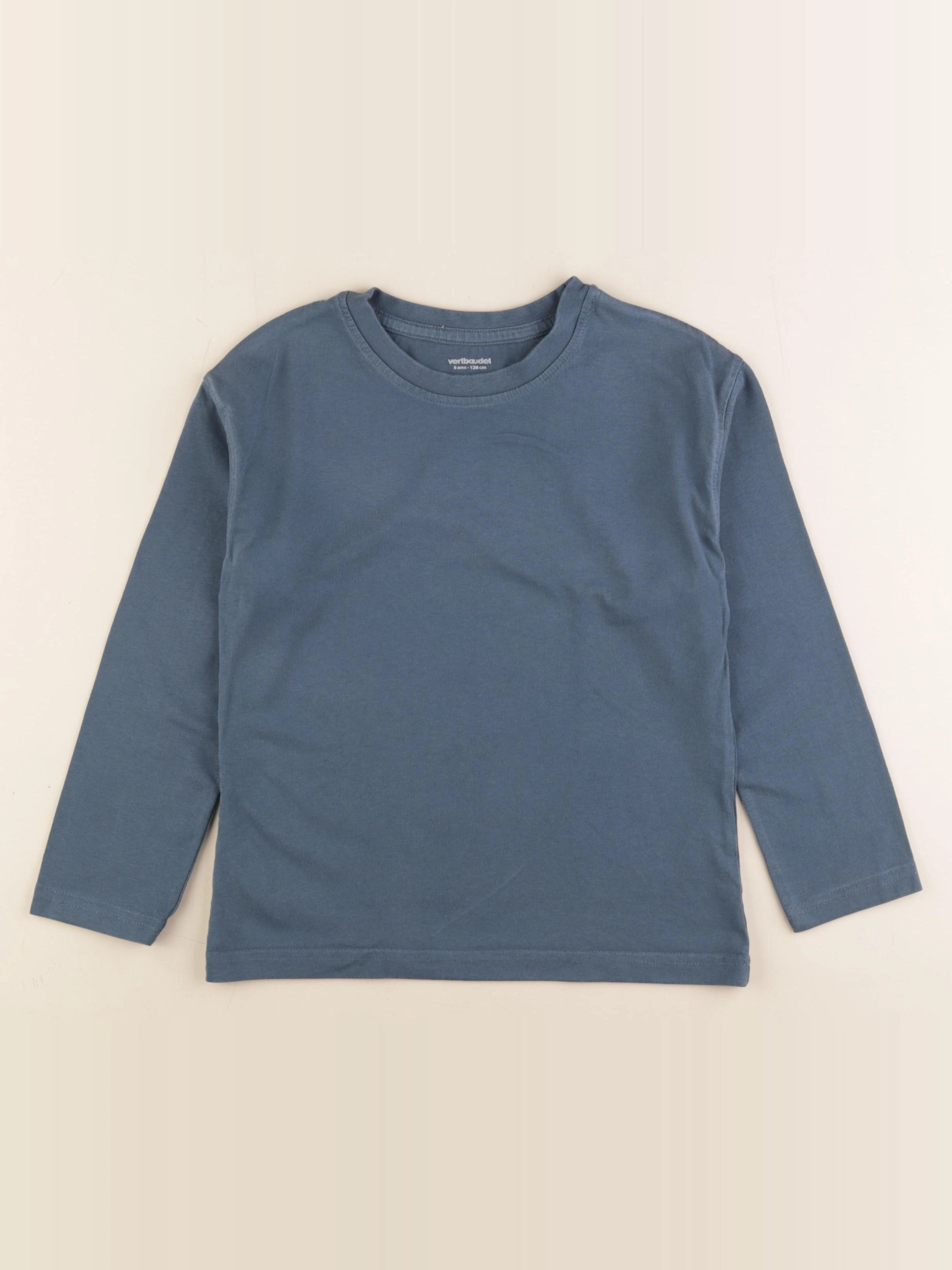 Vertbaudet - tee-shirt bleu - 8 ans