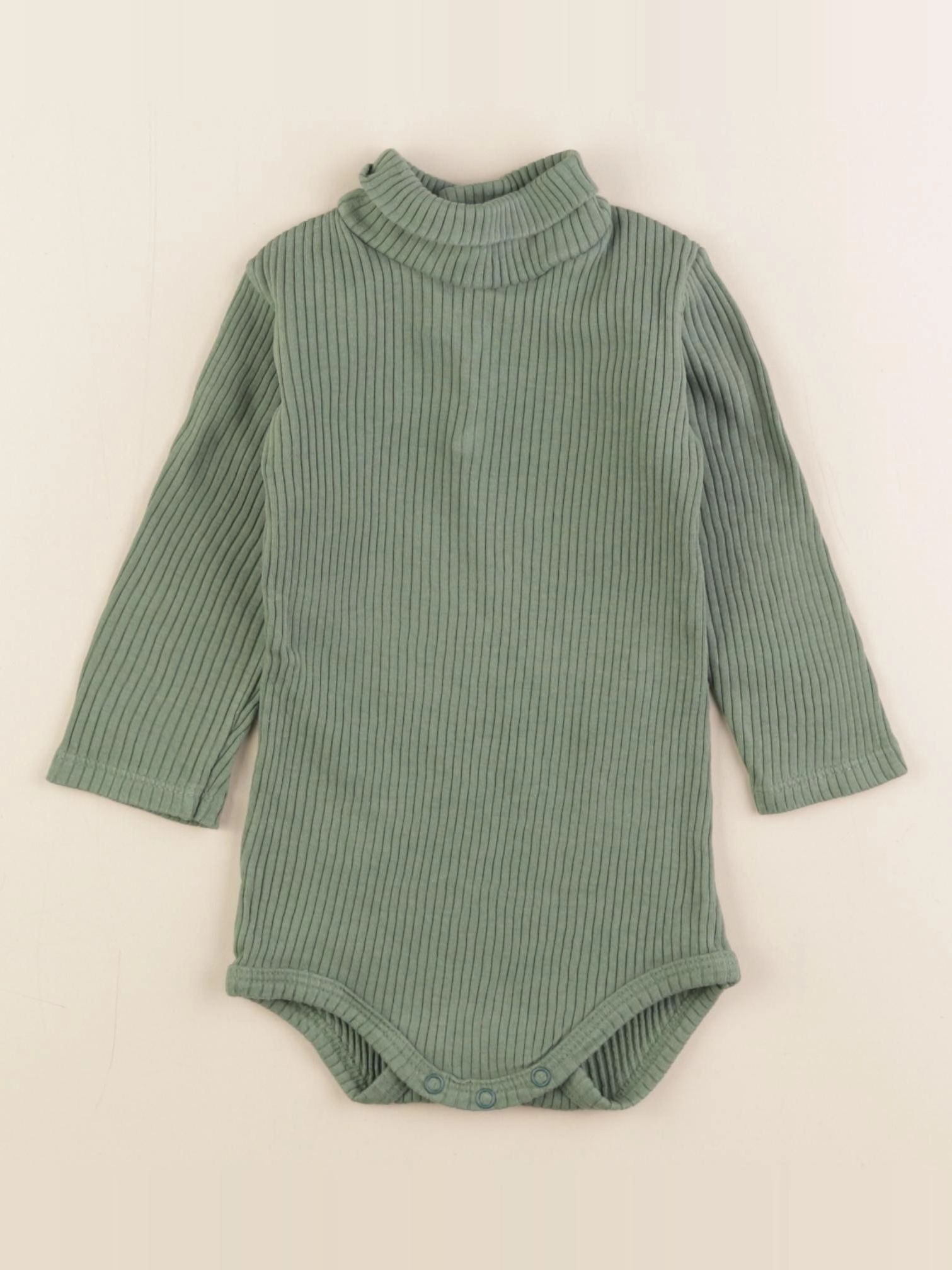 Petit Bateau - body à col vert - 6 mois