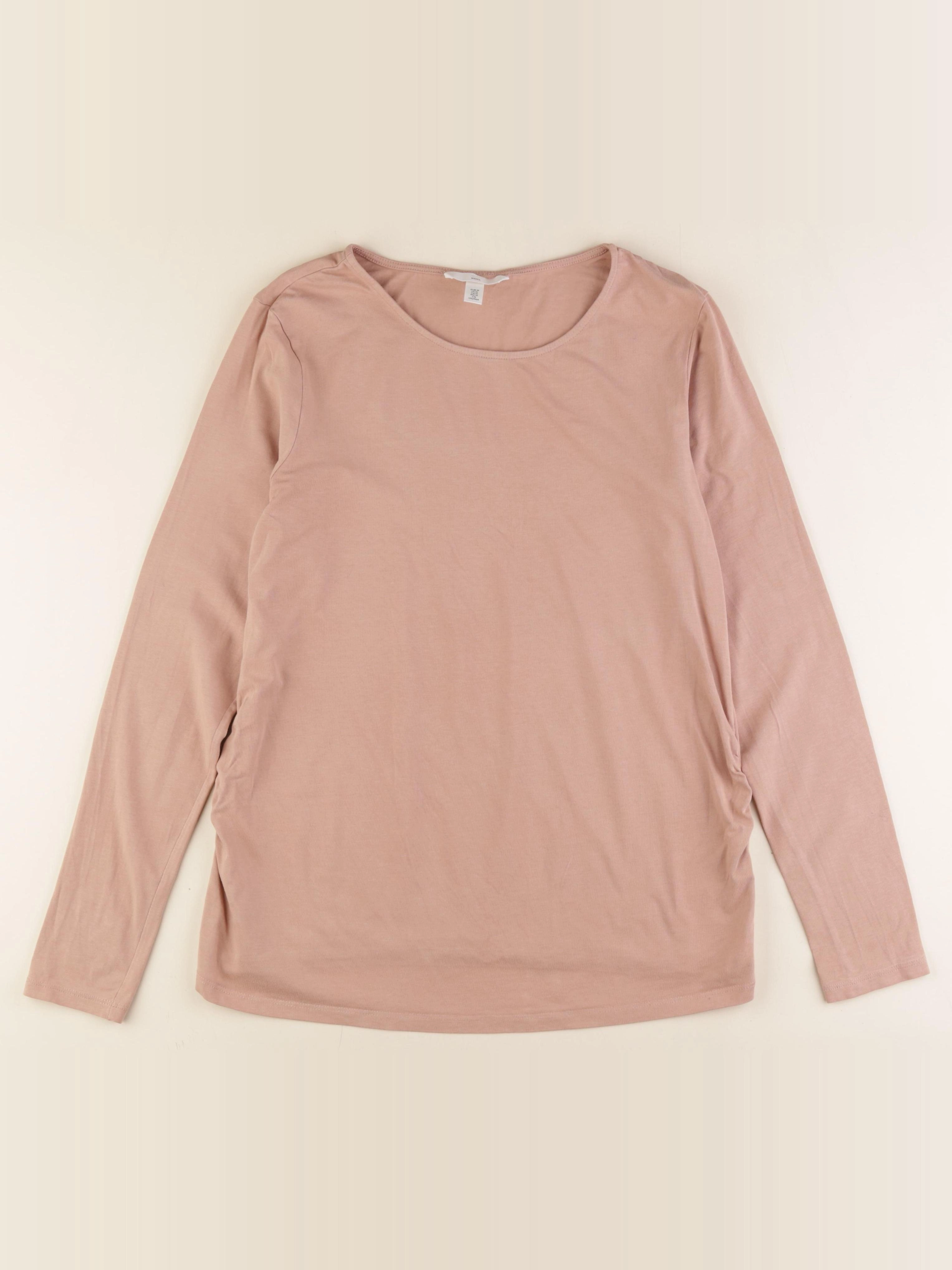 H&M - tee-shirt grossesse rose - m