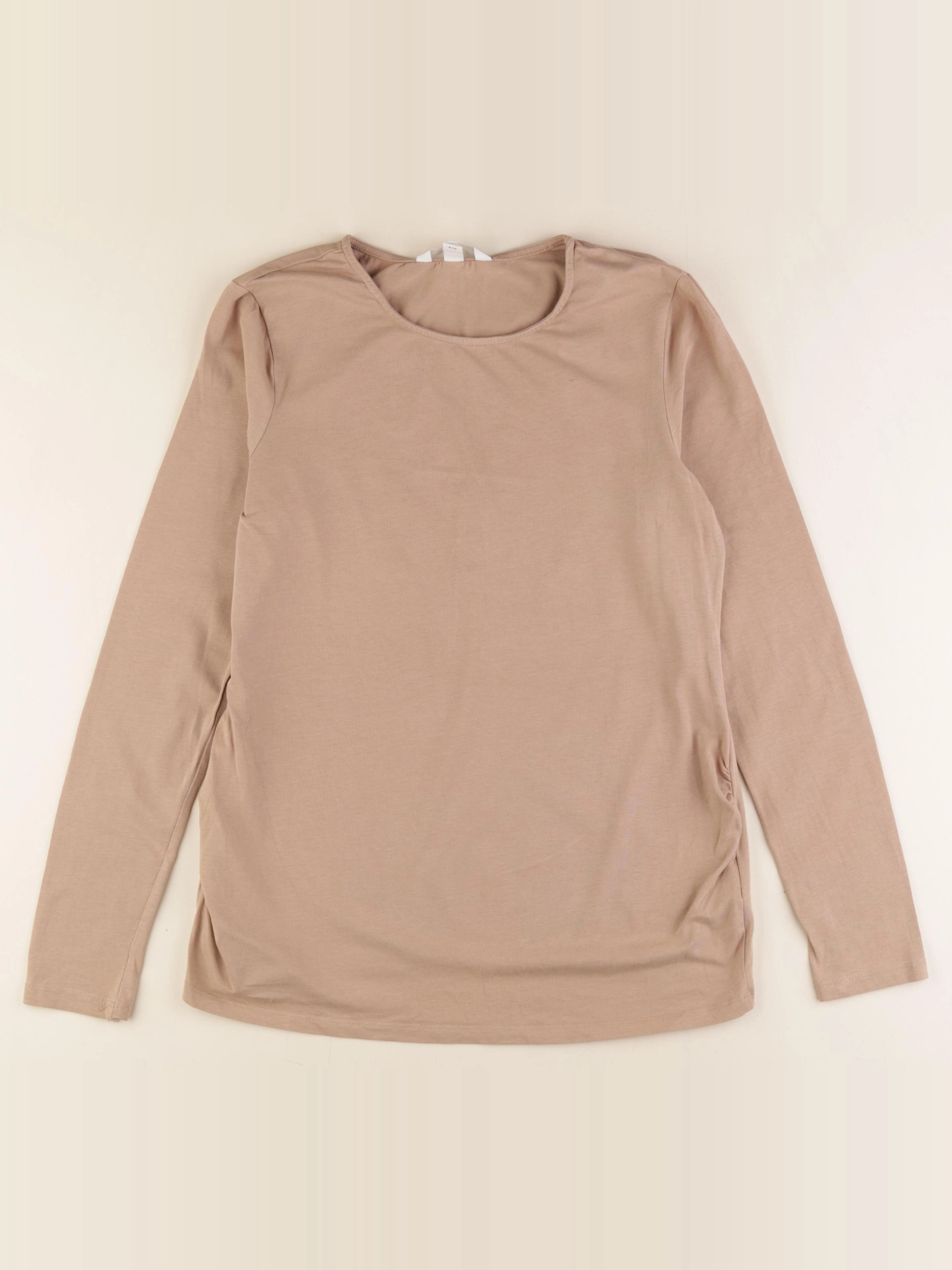 H&M - tee-shirt grossesse marron - m