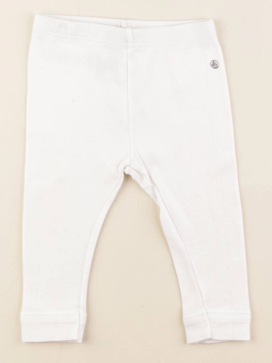 Petit Bateau - legging blanc - 6 mois