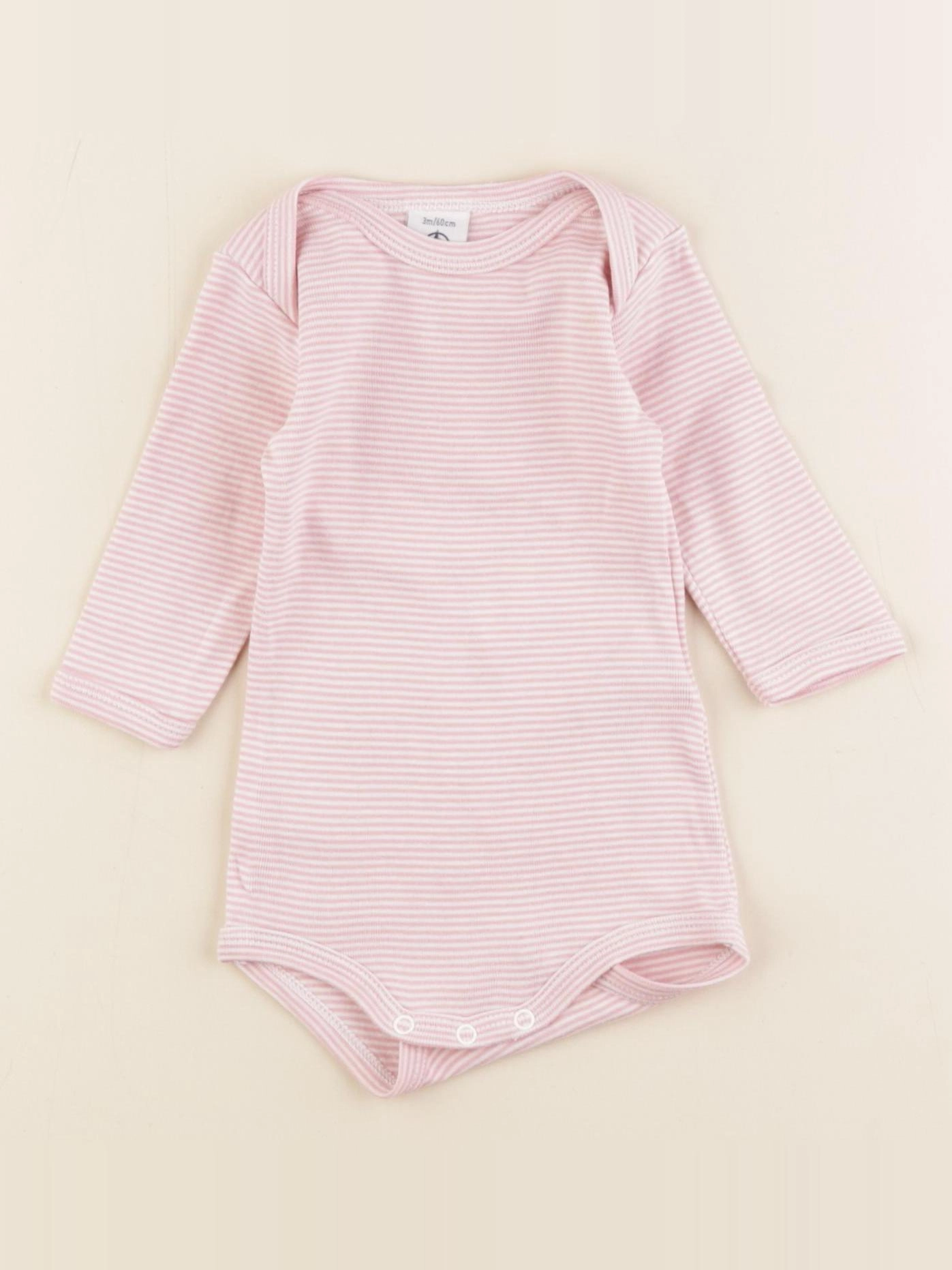 Petit Bateau - body rose - 3 mois