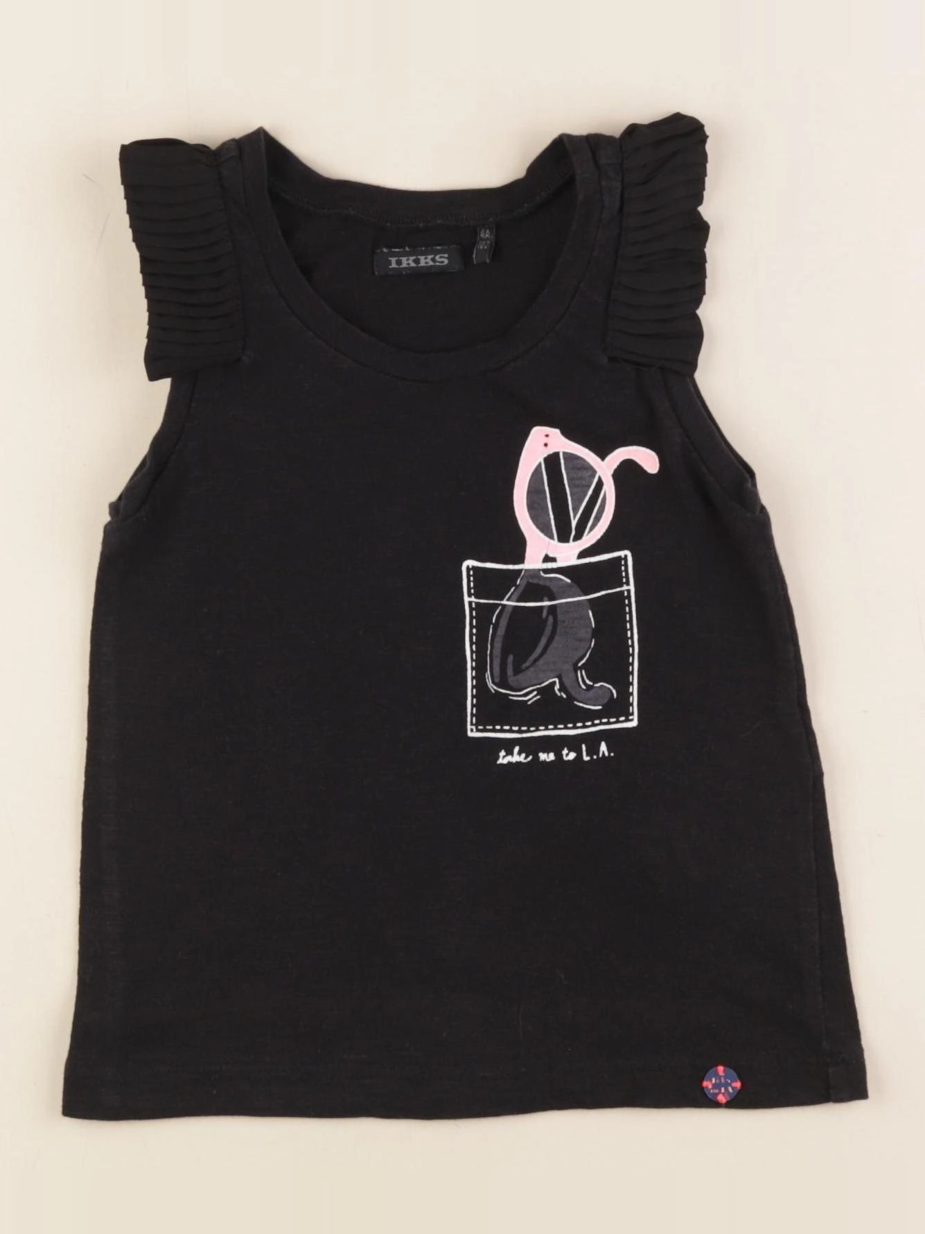 IKKS - débardeur noir - 4 ans