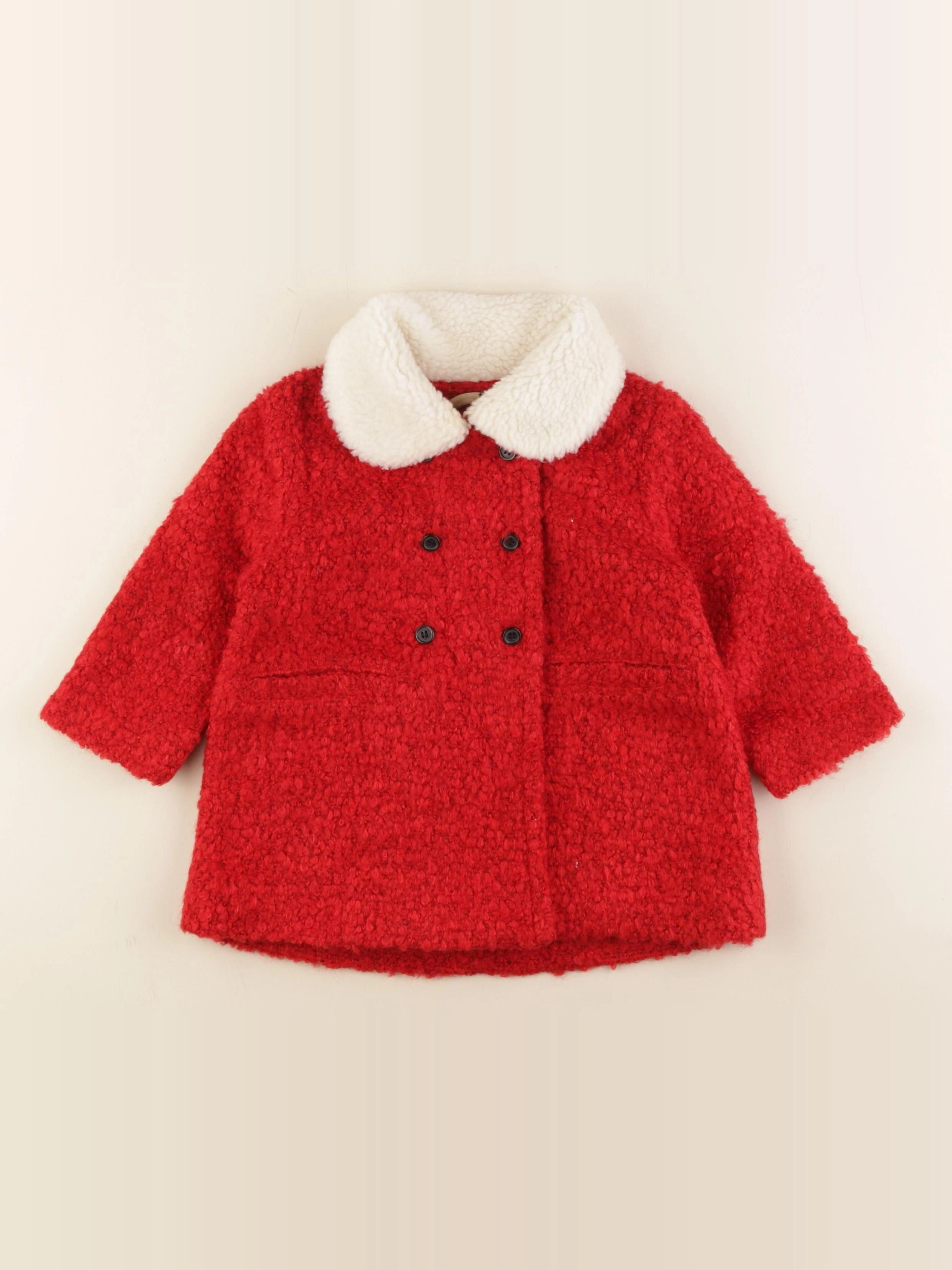 Boutchou - manteau rouge - 12 mois