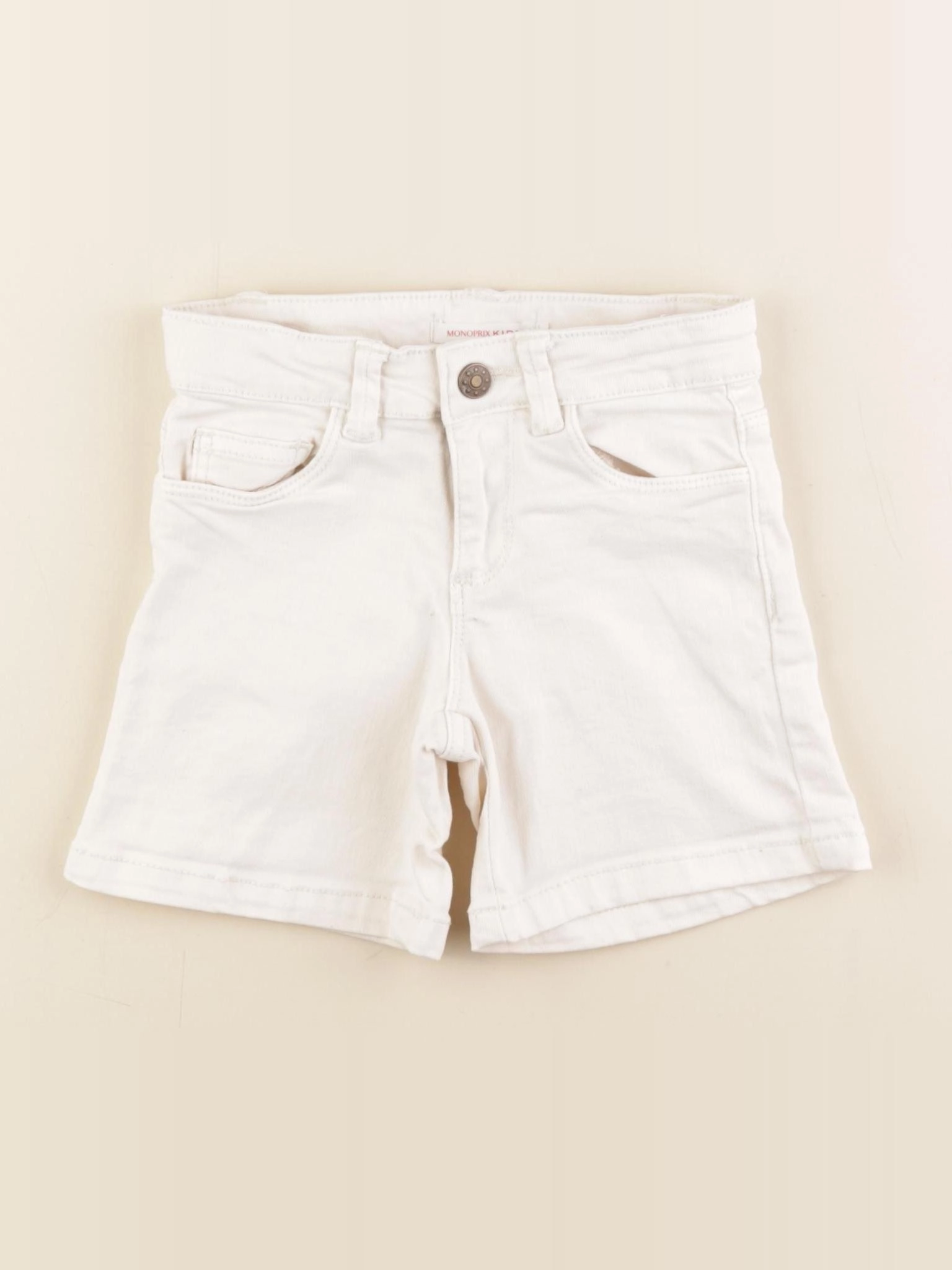 Monoprix - short beige - 4 ans