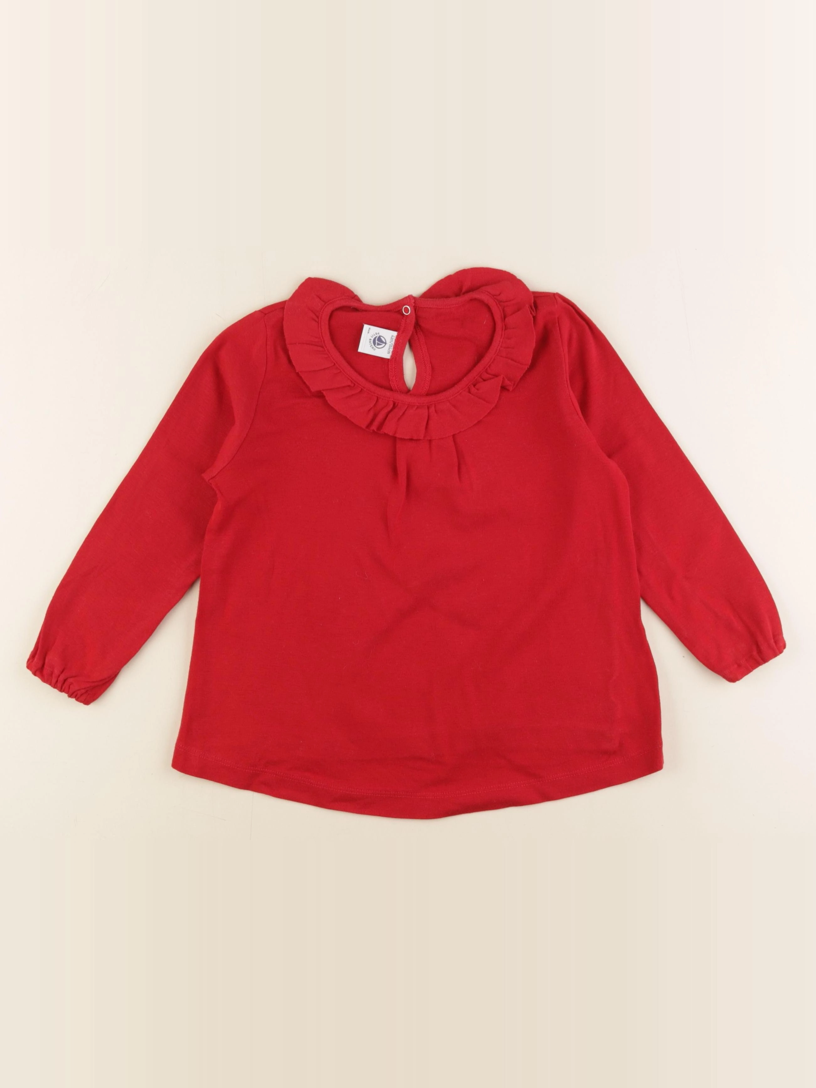 Petit Bateau - tee-shirt rouge - 4 ans