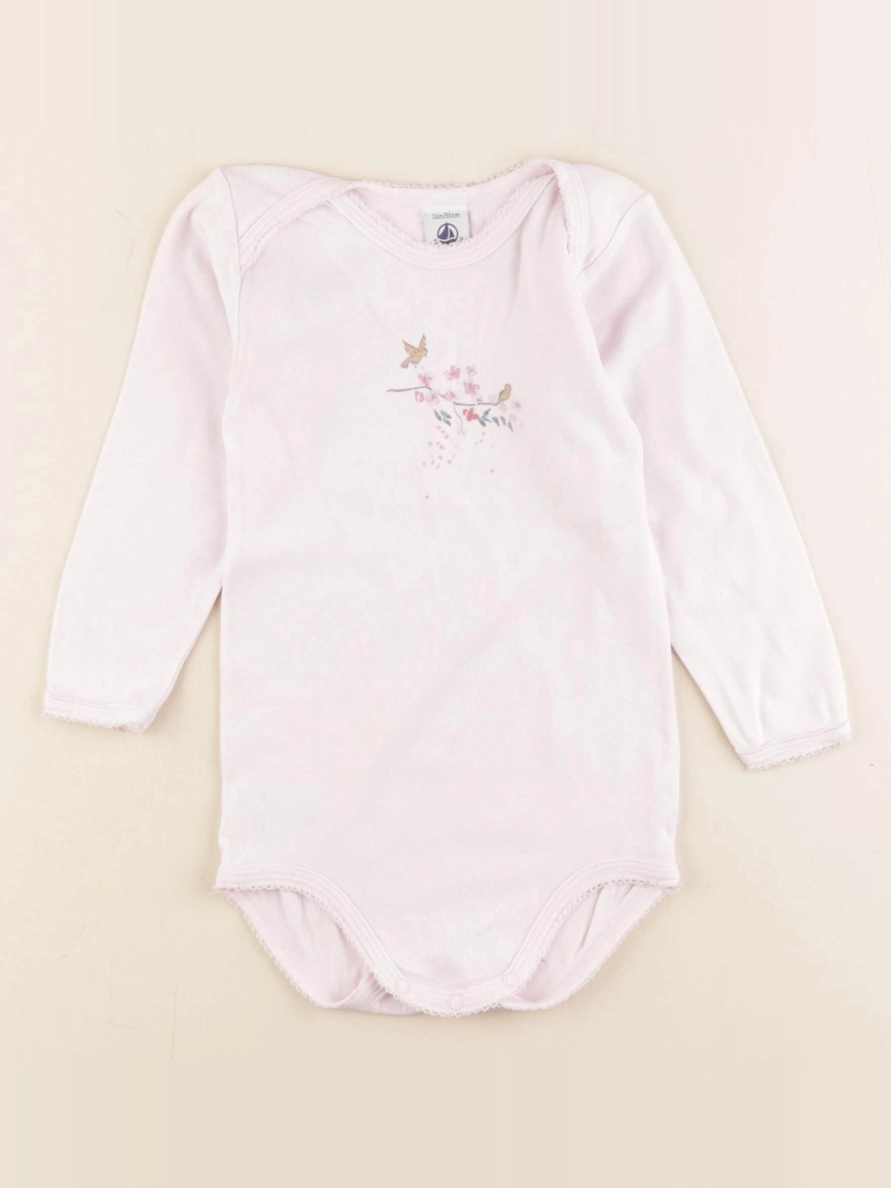 Petit Bateau - body rose - 24 mois