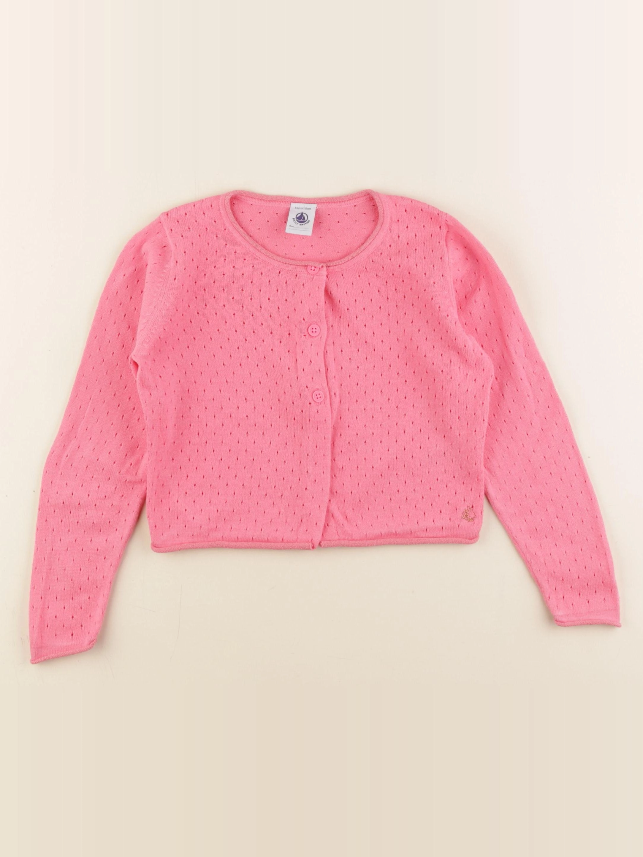 Petit Bateau - gilet rose - 5 ans