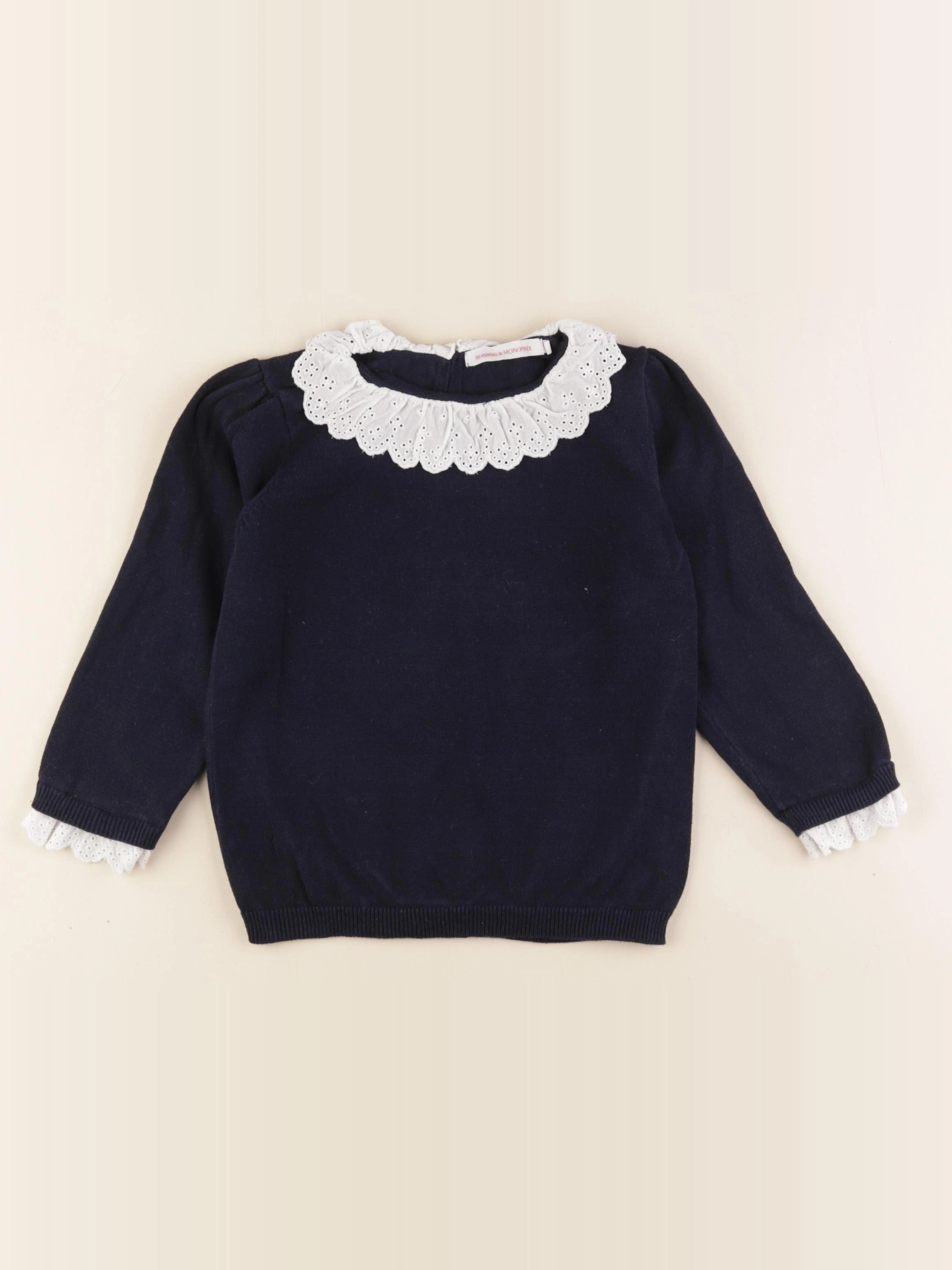 Monoprix - pull bleu - 6 ans