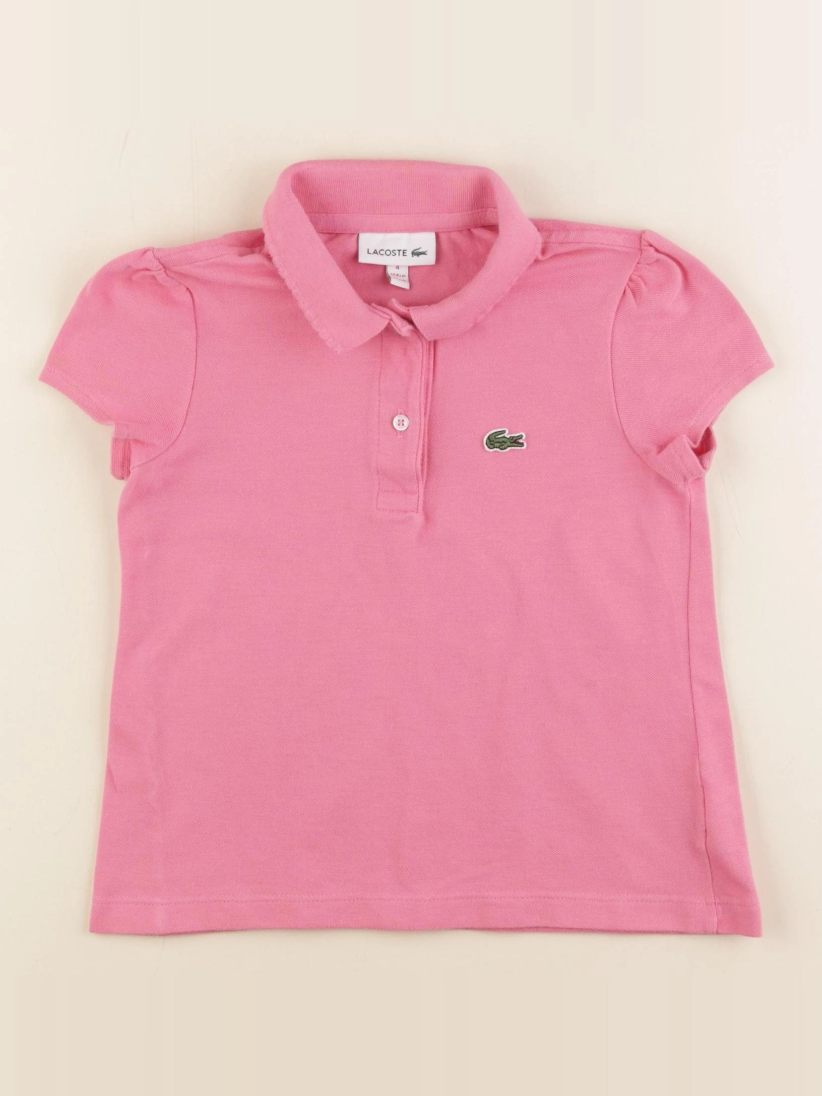 Lacoste - polo rose - 4 ans