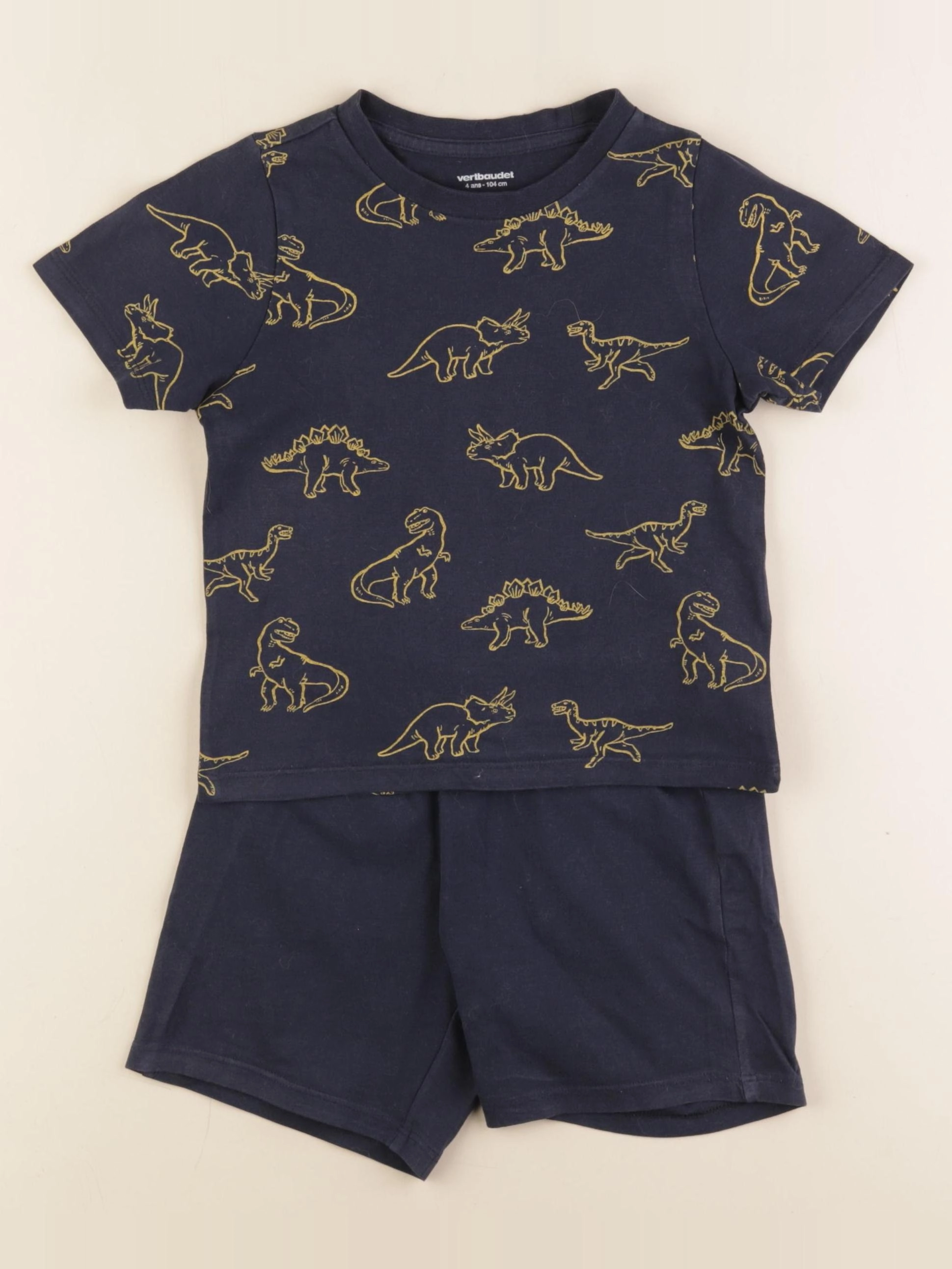 Vertbaudet - pyjama coton bleu - 4 ans