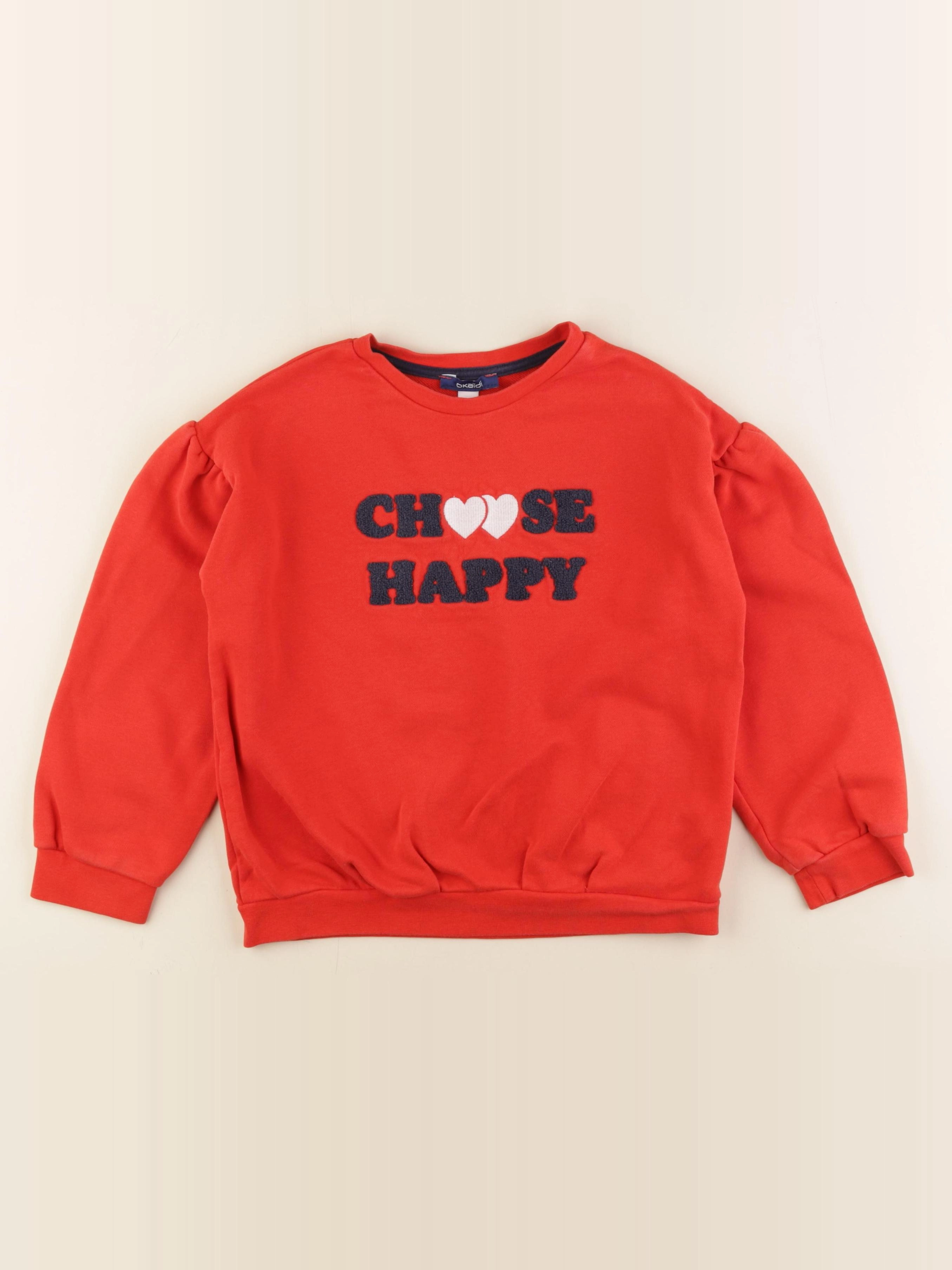 Okaidi - sweat rouge - 8 ans