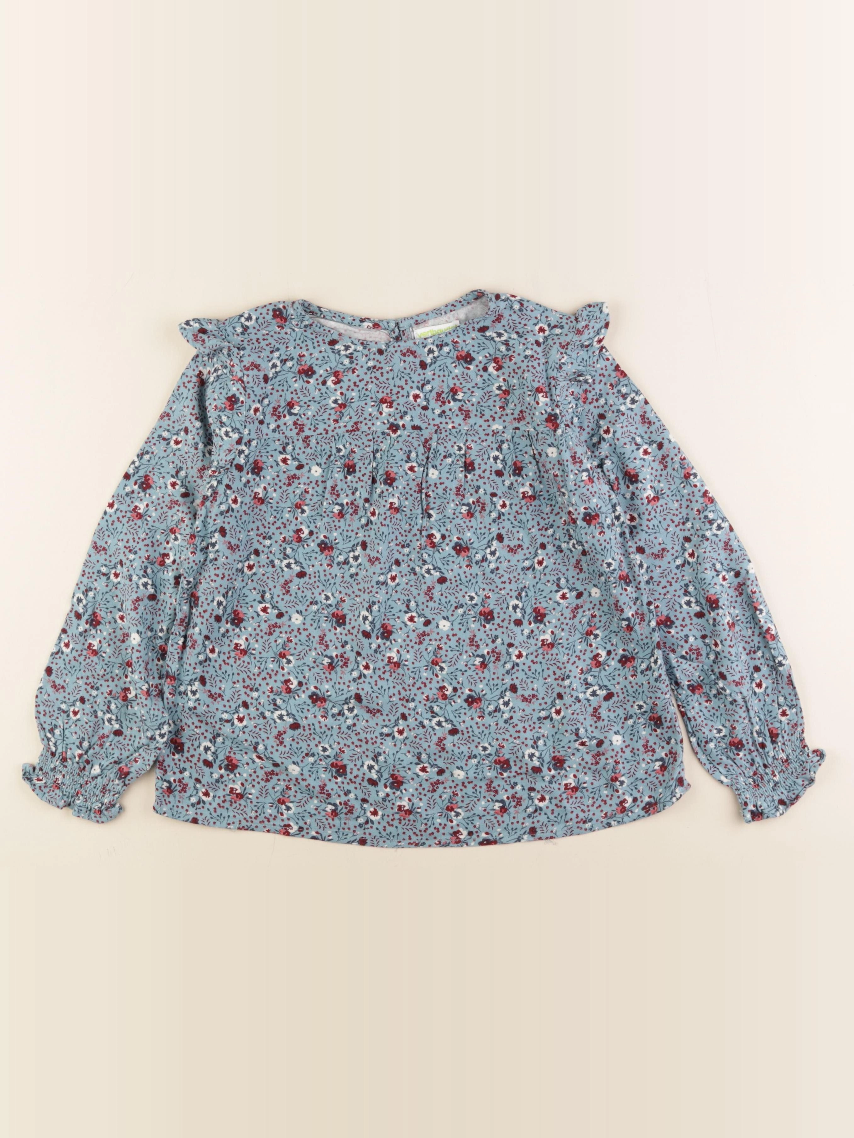 Vertbaudet - blouse bleu - 7 ans