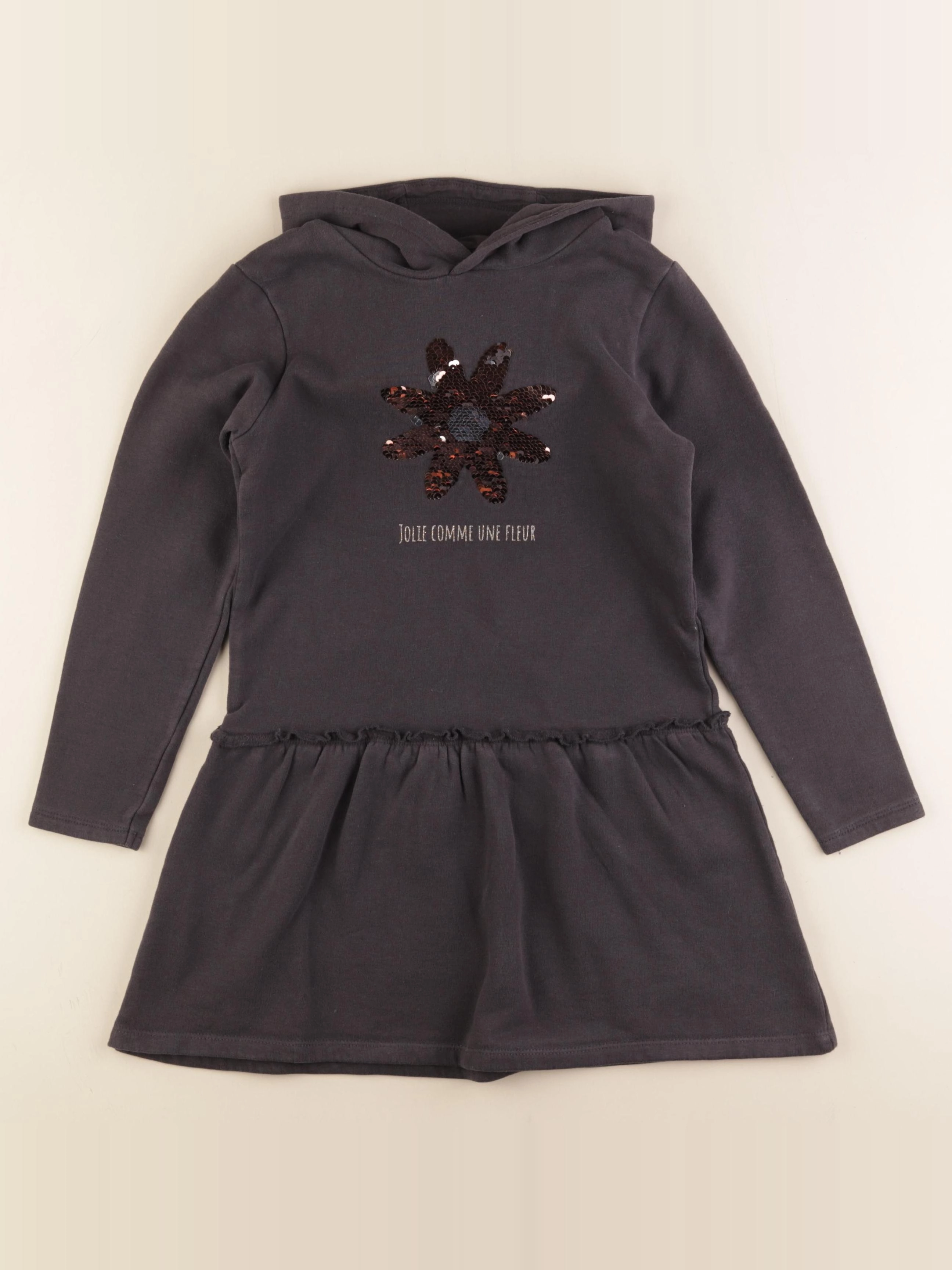 Vertbaudet - robe gris - 8 ans