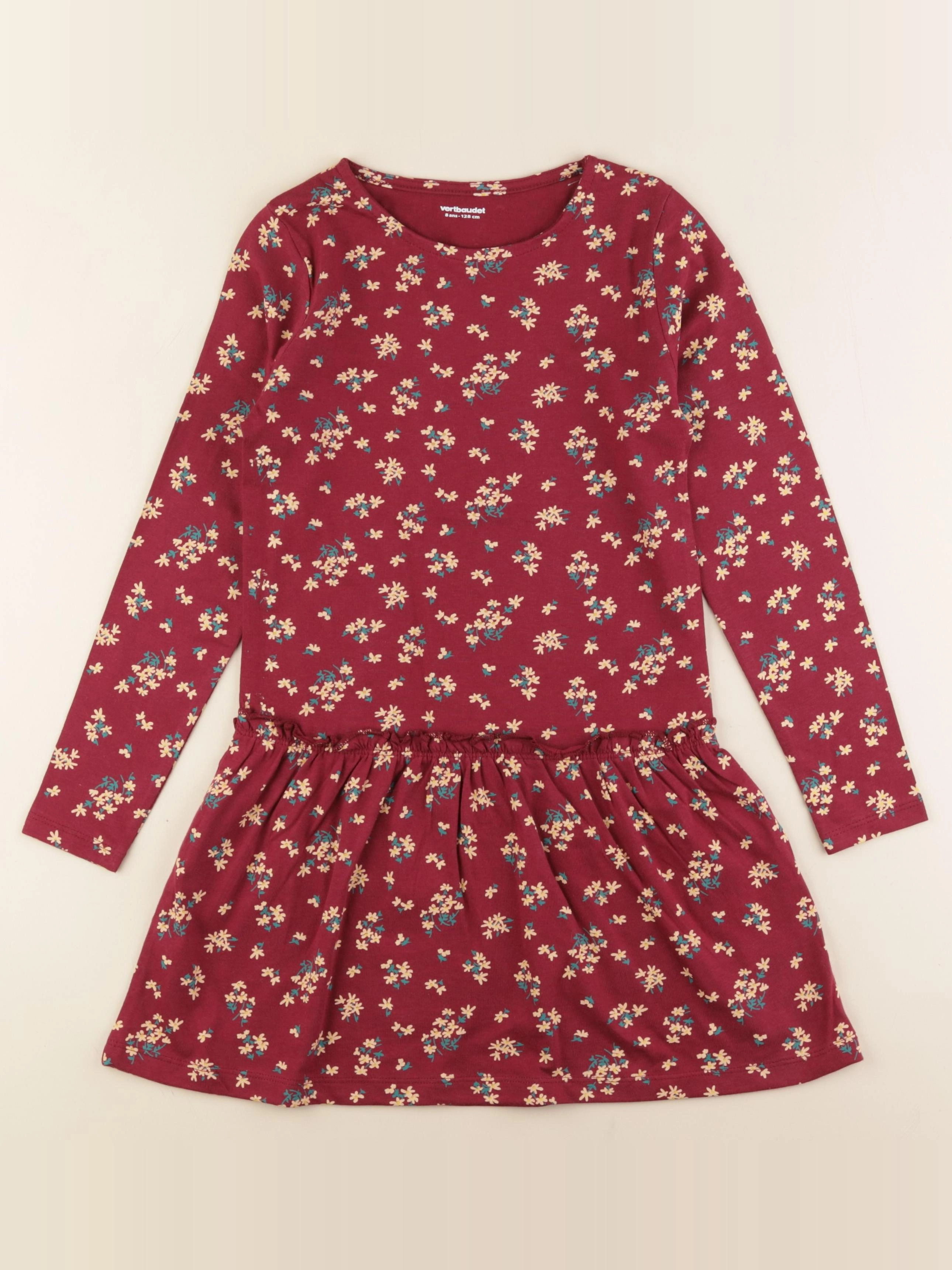 Vertbaudet - robe rouge - 8 ans