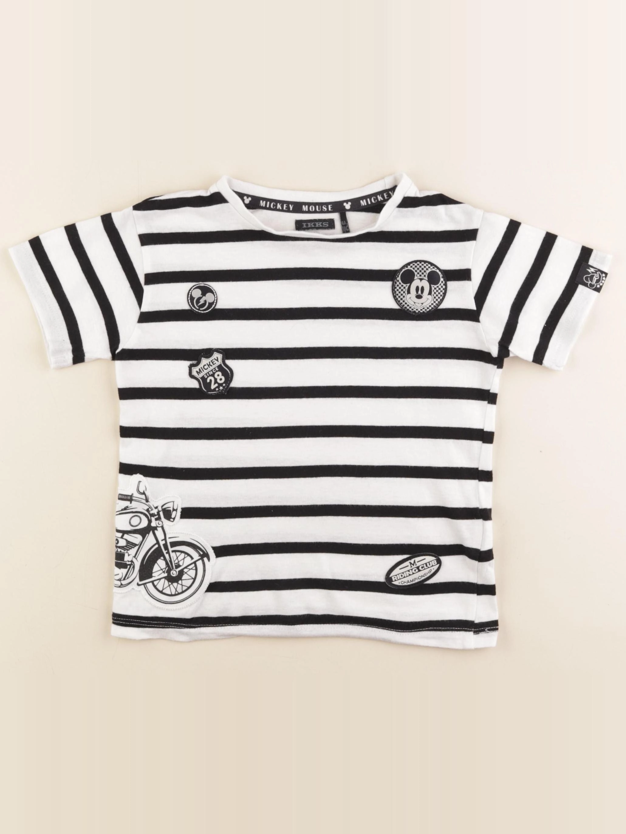 IKKS - tee-shirt blanc, noir - 4 ans