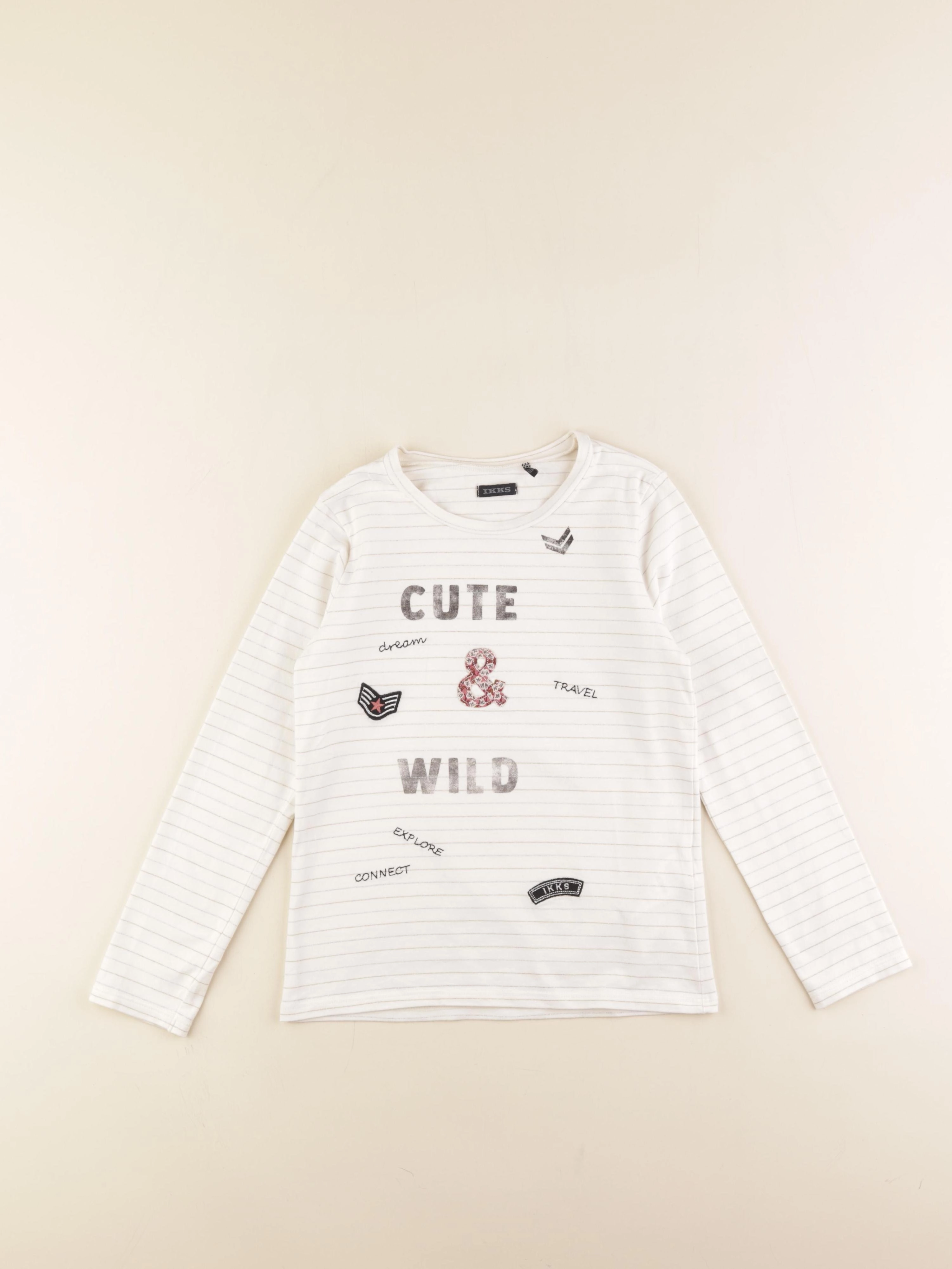 IKKS - tee-shirt blanc - 8 ans