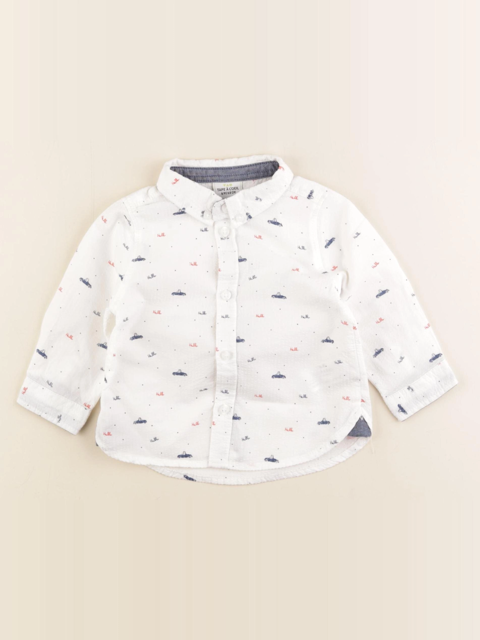 Tape à l'oeil - chemise blanc - 6 mois