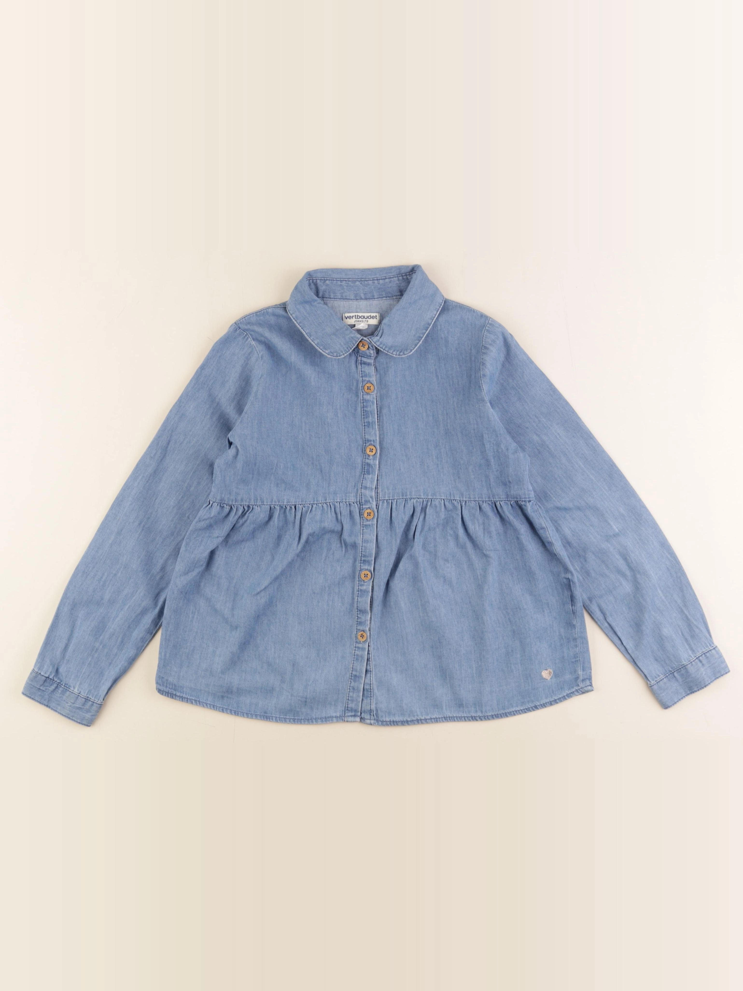 Vertbaudet - blouse bleu - 7 ans