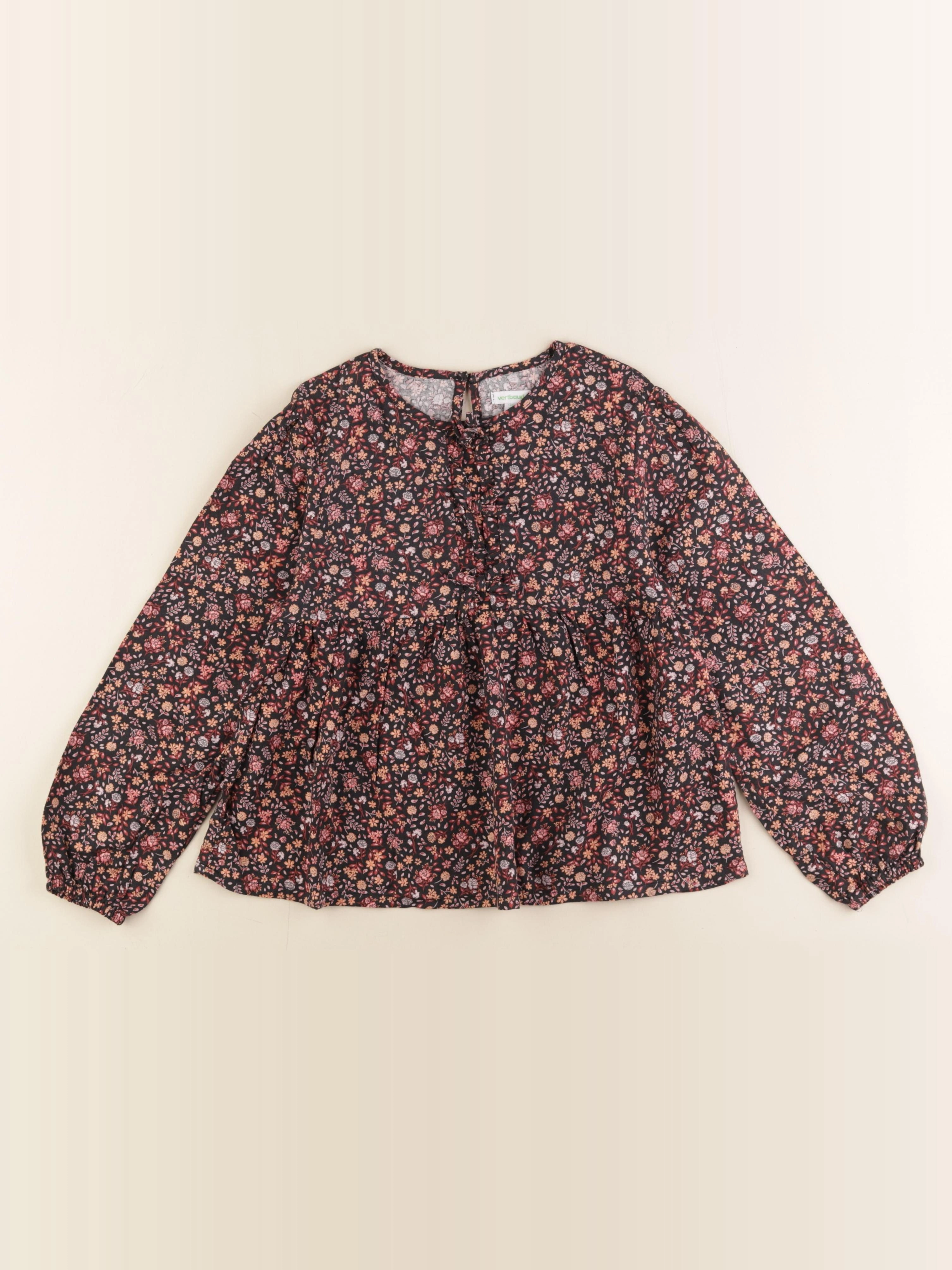 Vertbaudet - blouse marron, noir - 8 ans