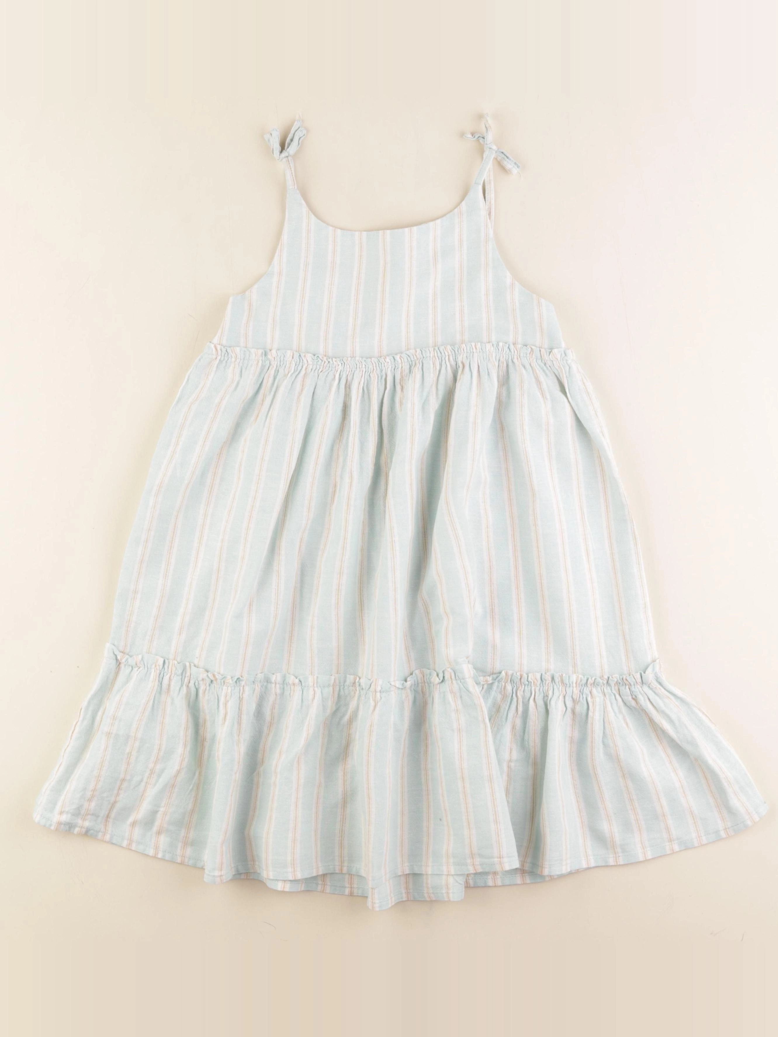 Vertbaudet - robe vert, or - 7 ans