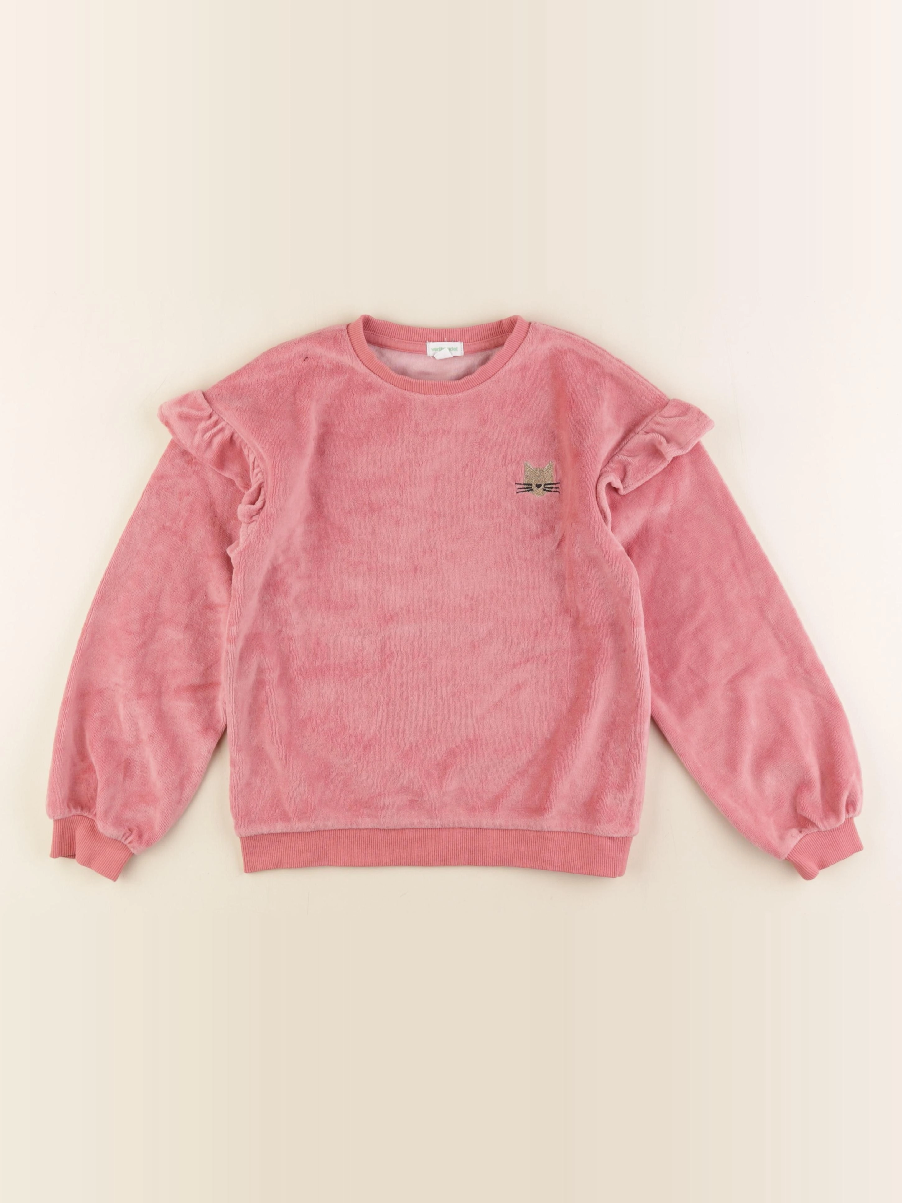 Vertbaudet - sweat rose - 8 ans