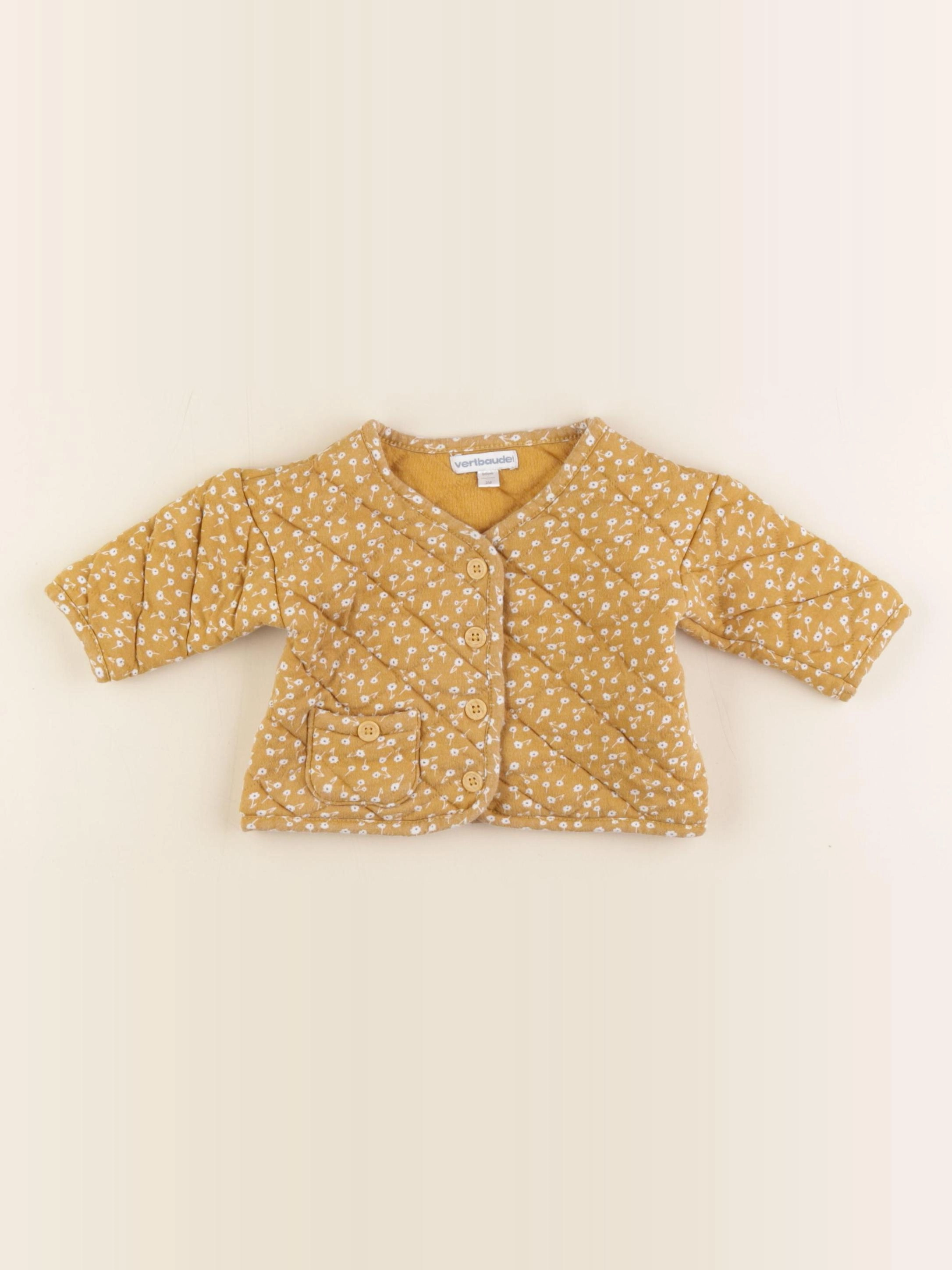 Vertbaudet - veste jaune - 3 mois