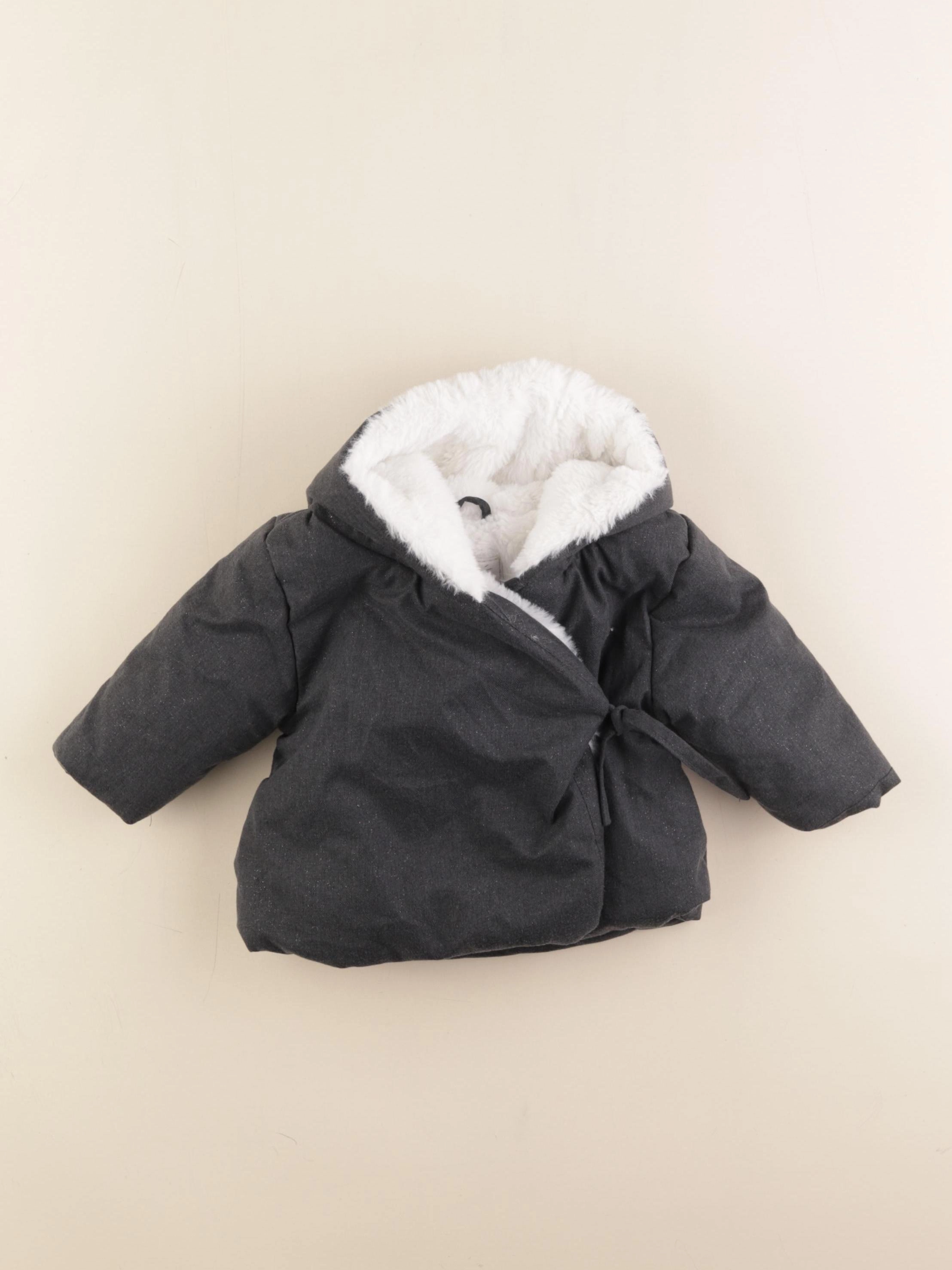 Vertbaudet - veste gris, argent - 3 mois