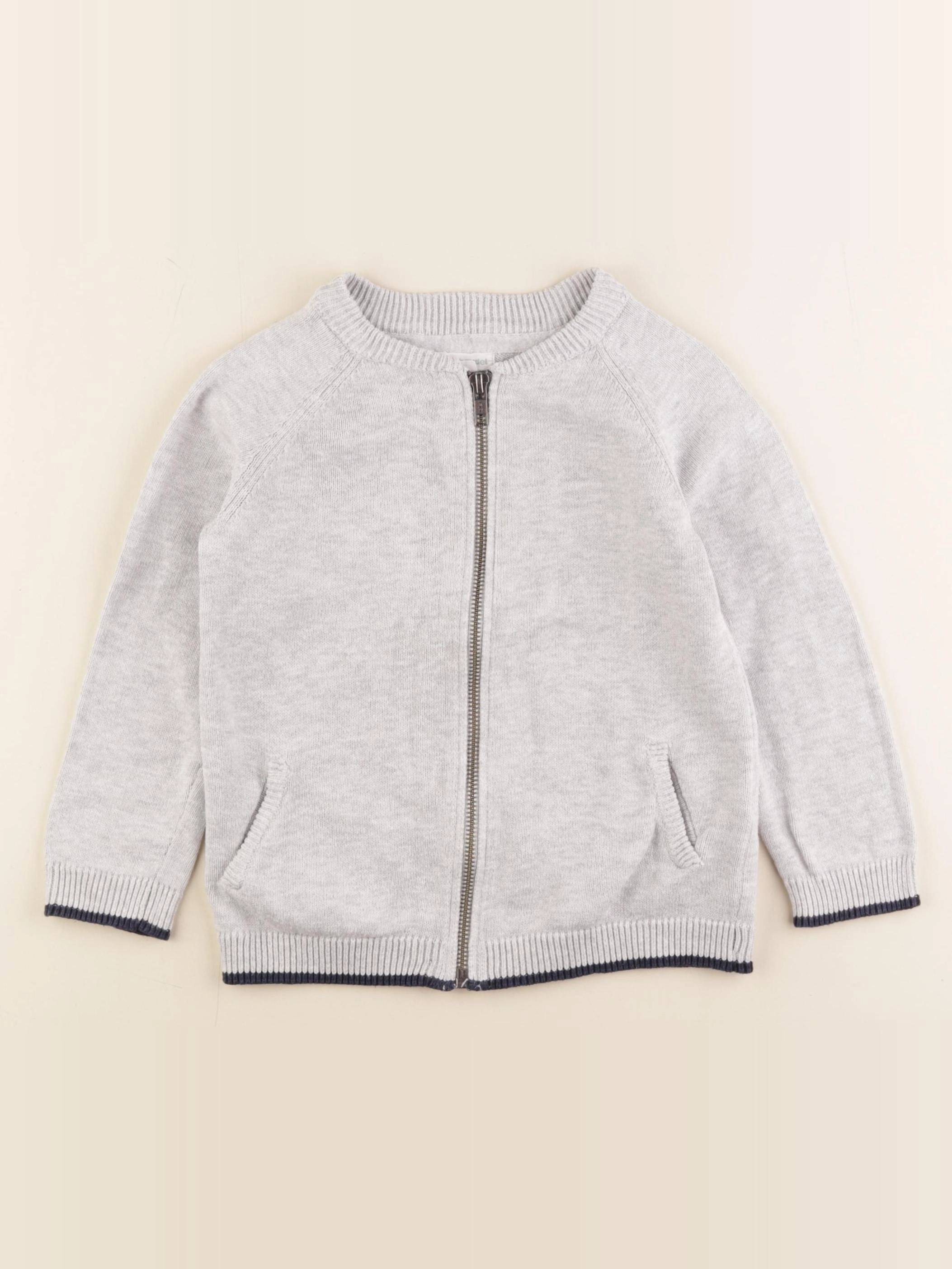 Vertbaudet - gilet gris - 4 ans