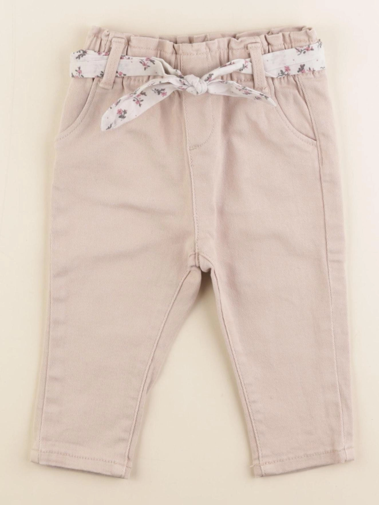 Vertbaudet - jean beige - 12 mois