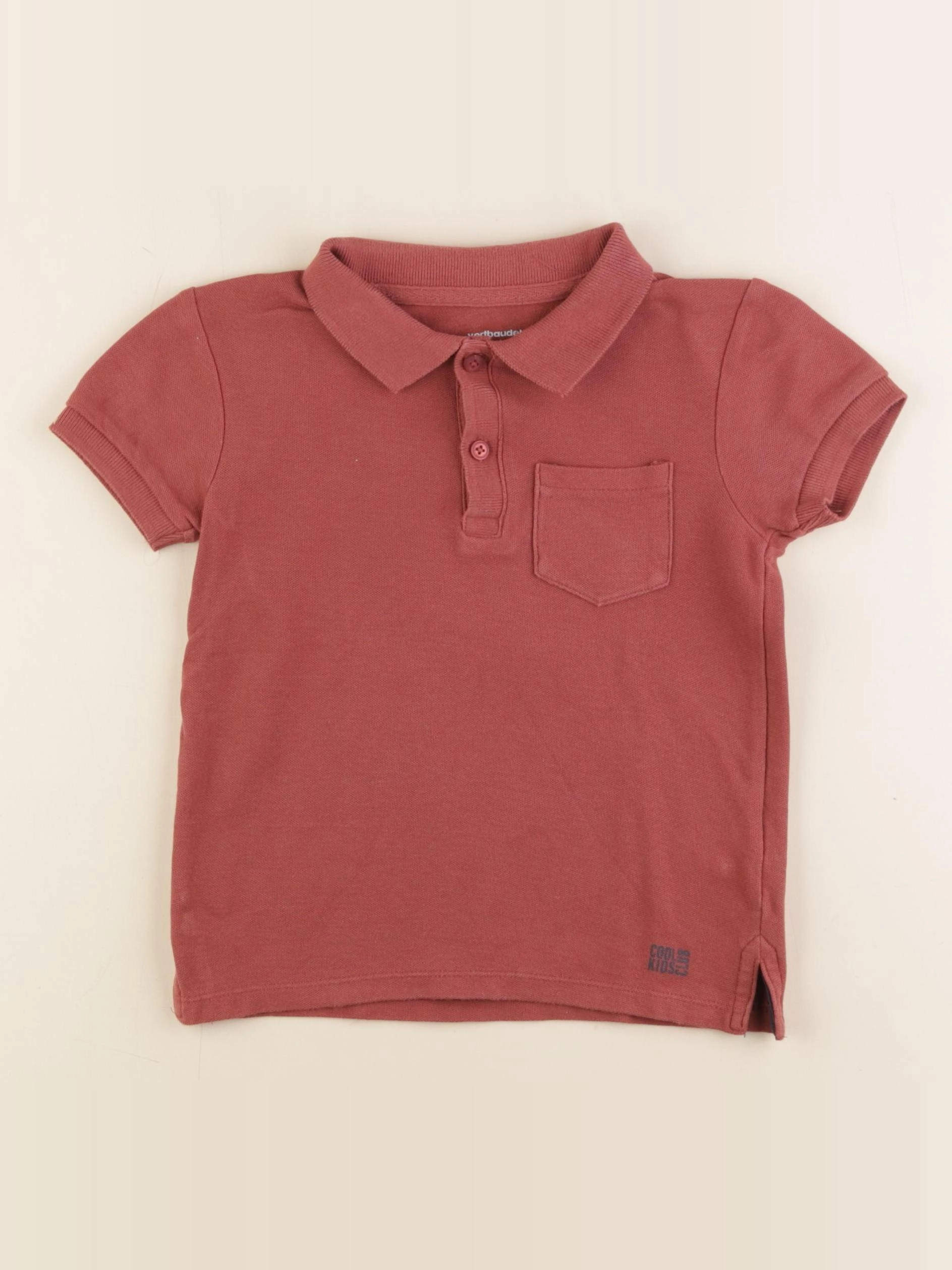 Vertbaudet - polo rouge - 4 ans