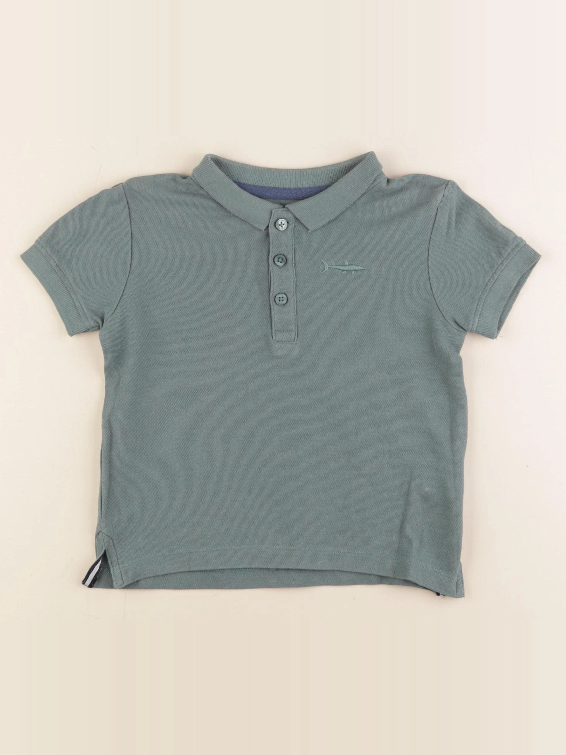 Vertbaudet - polo vert - 4 ans