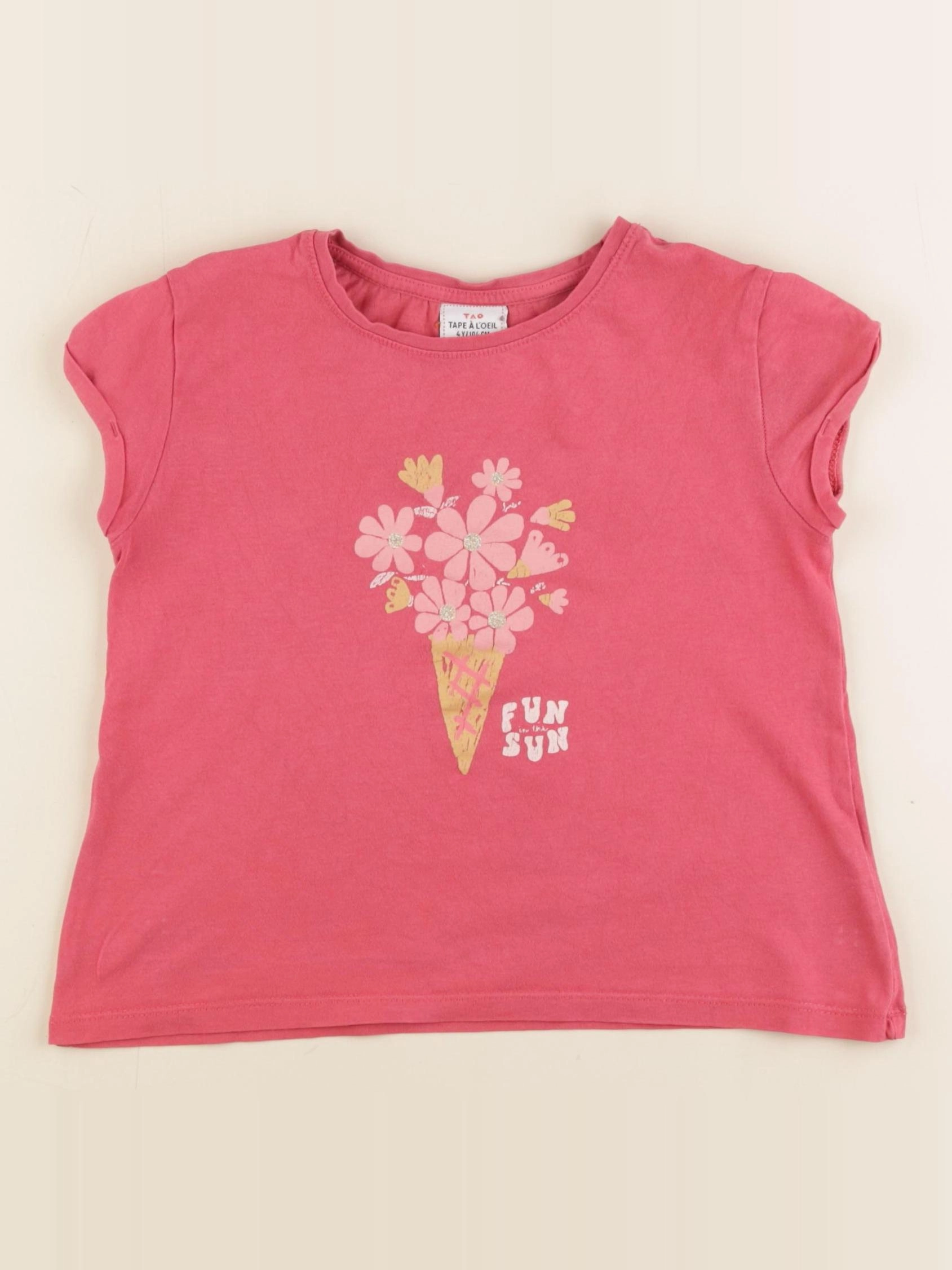 Tape à l'oeil - tee-shirt rose - 4 ans