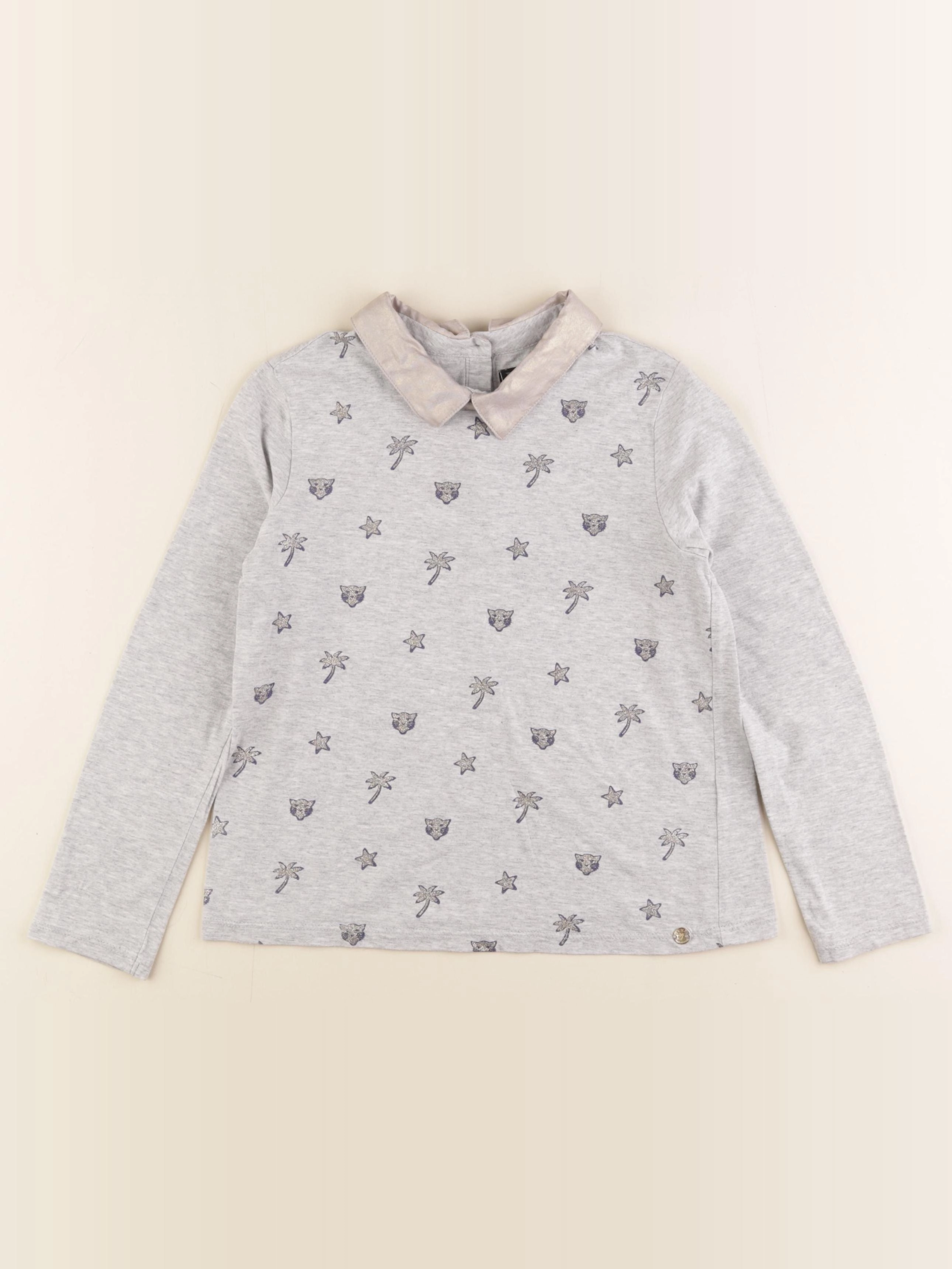IKKS - tee-shirt gris - 8 ans