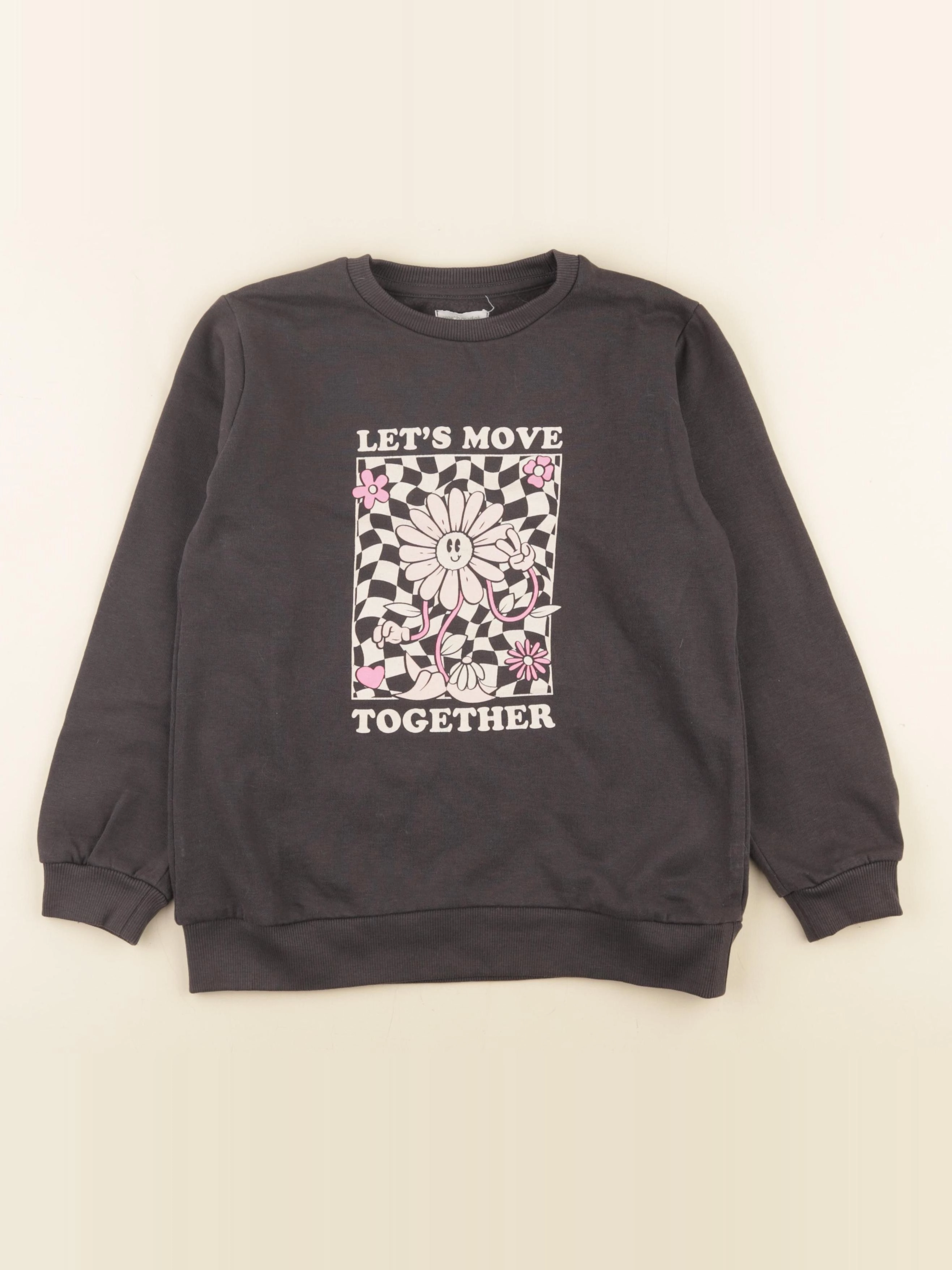 Vertbaudet - sweat gris - 8 ans