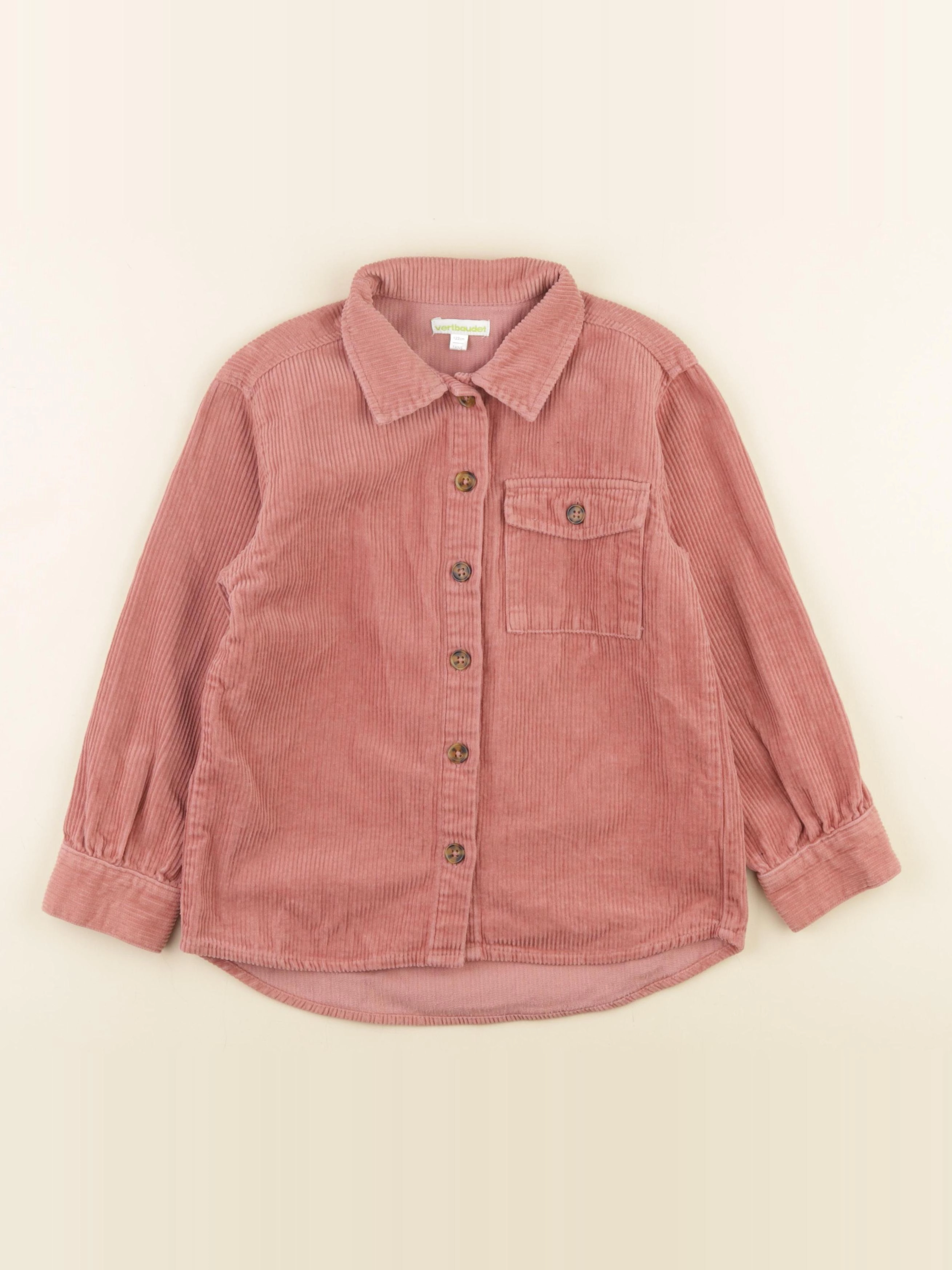 Vertbaudet - chemise rose - 7 ans