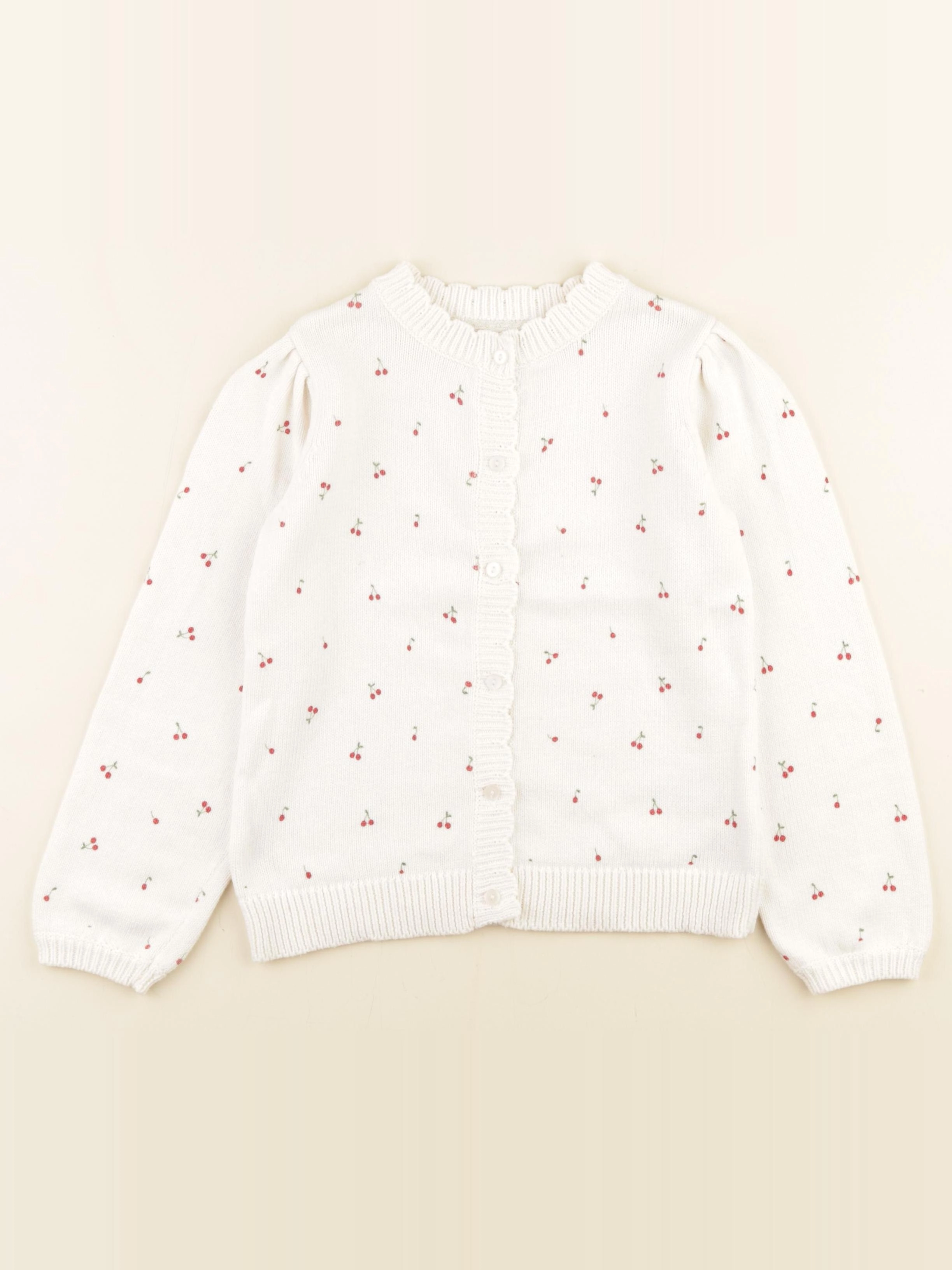 Vertbaudet - gilet blanc - 8 ans