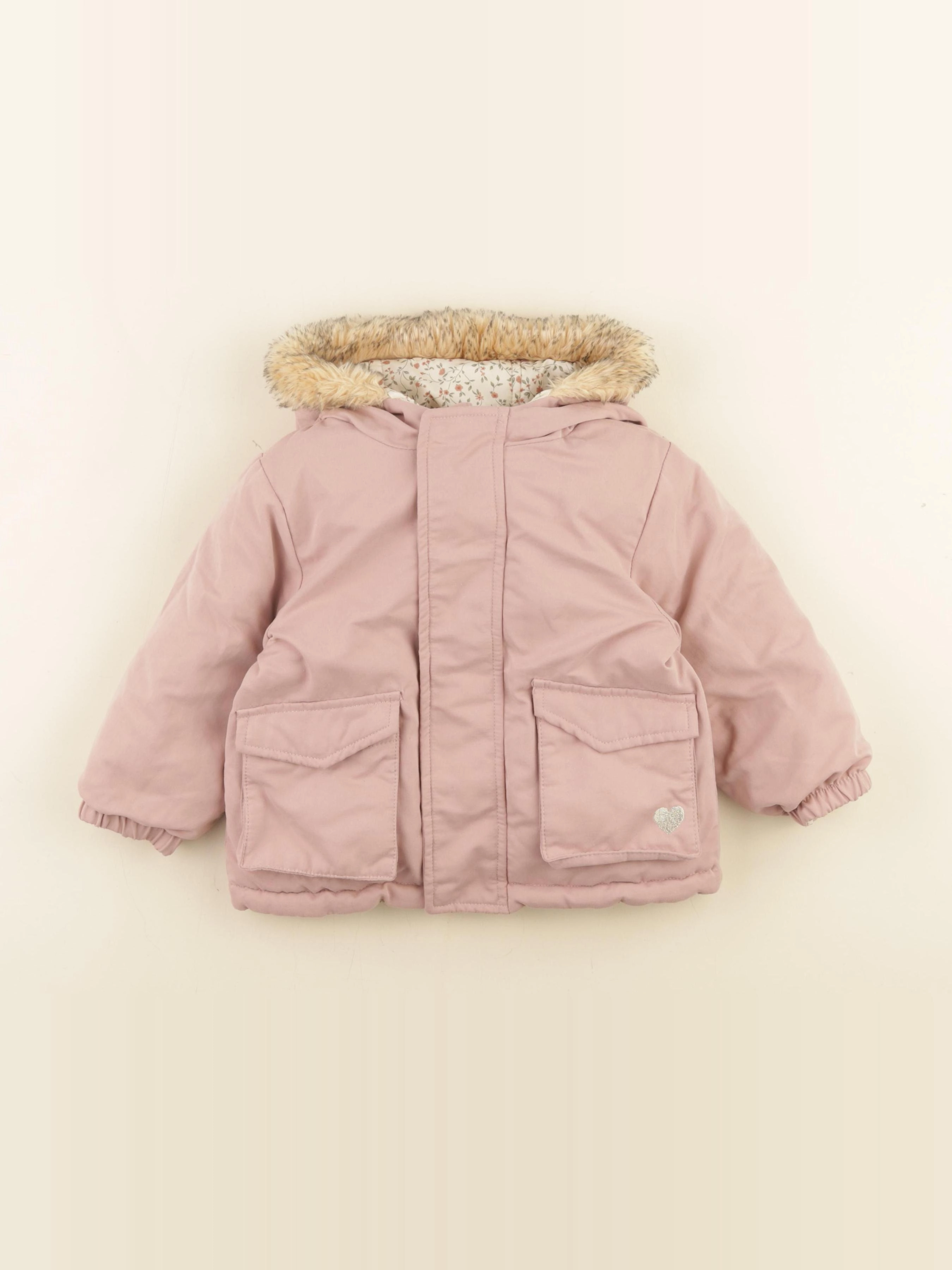 Vertbaudet - parka rose - 24 mois