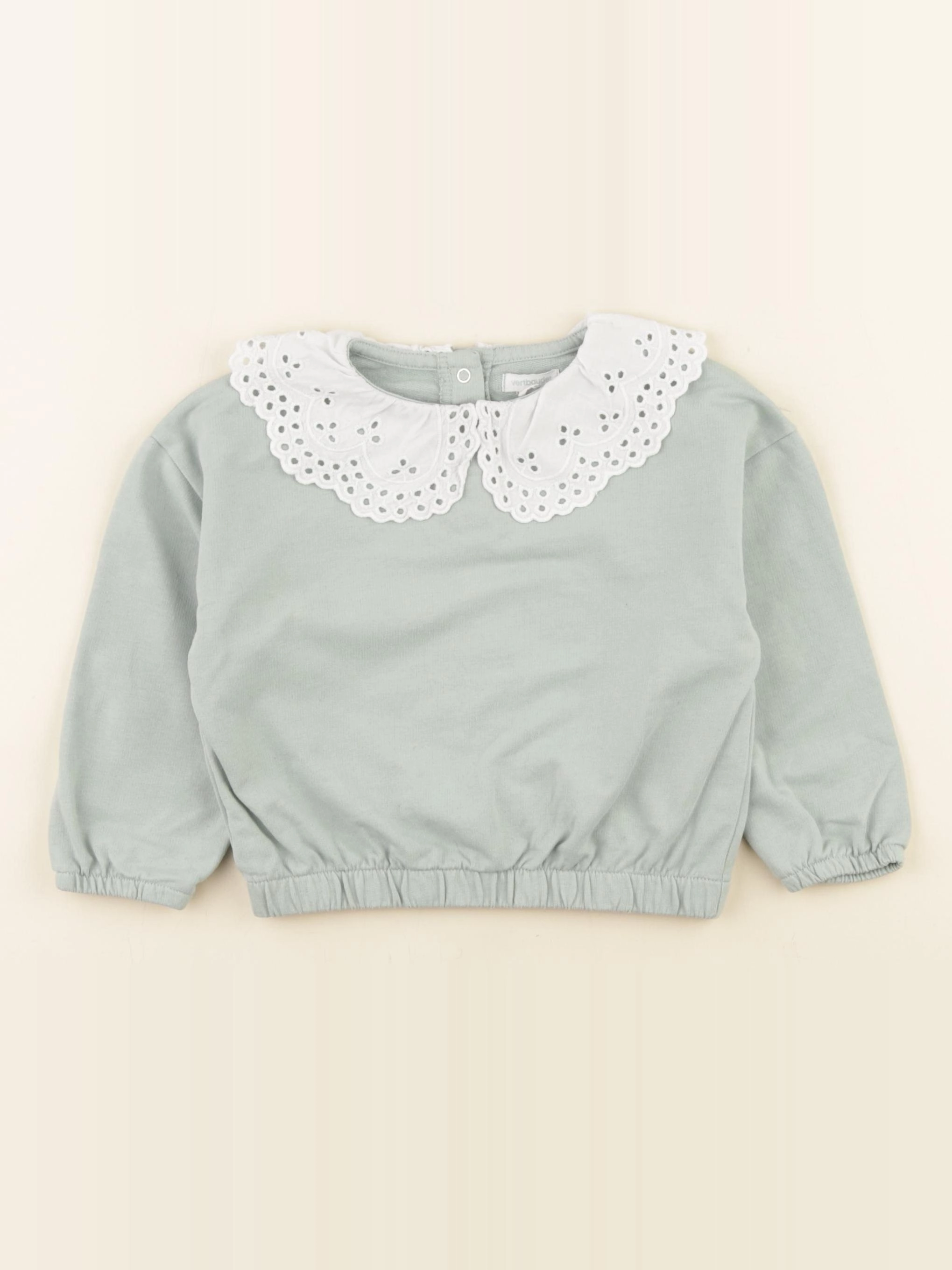 Vertbaudet - sweat vert - 24 mois