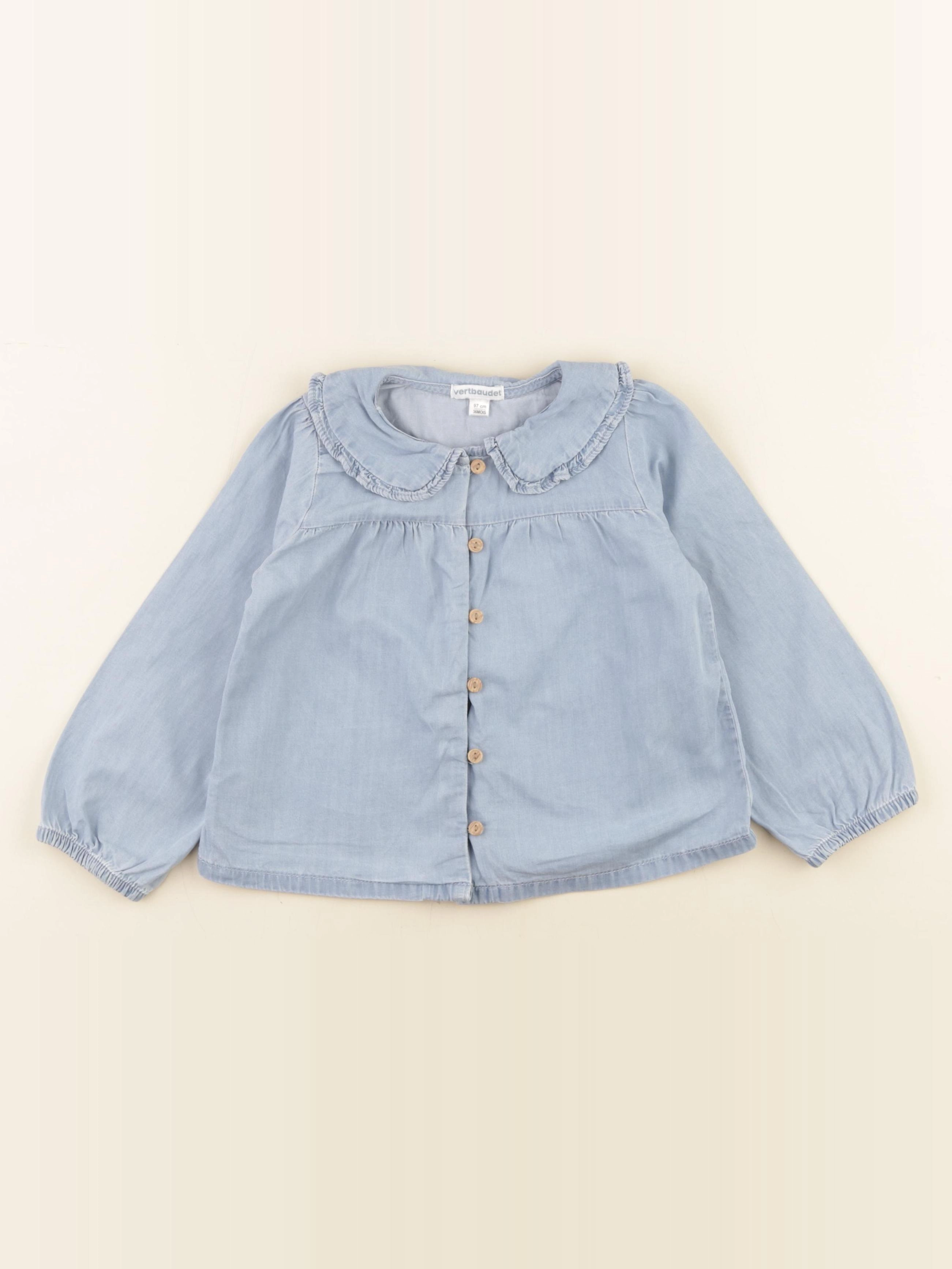 Vertbaudet - blouse bleu - 36 mois
