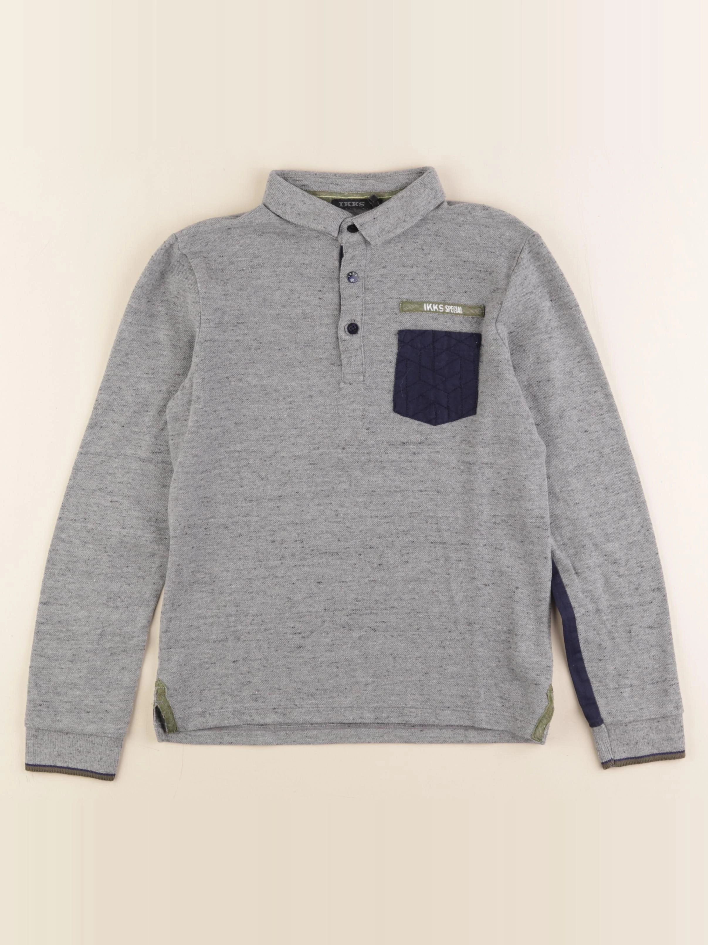 IKKS - polo imprimé au dos gris - 8 ans