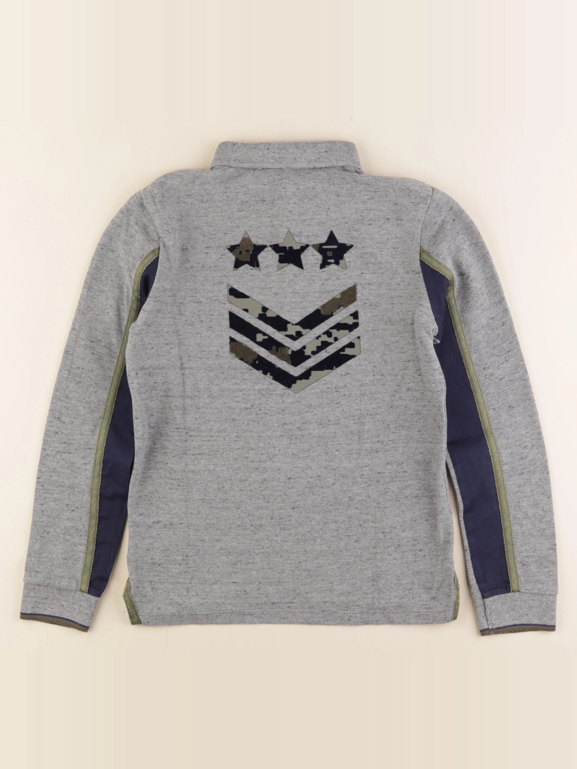 IKKS - polo imprimé au dos gris - 8 ans