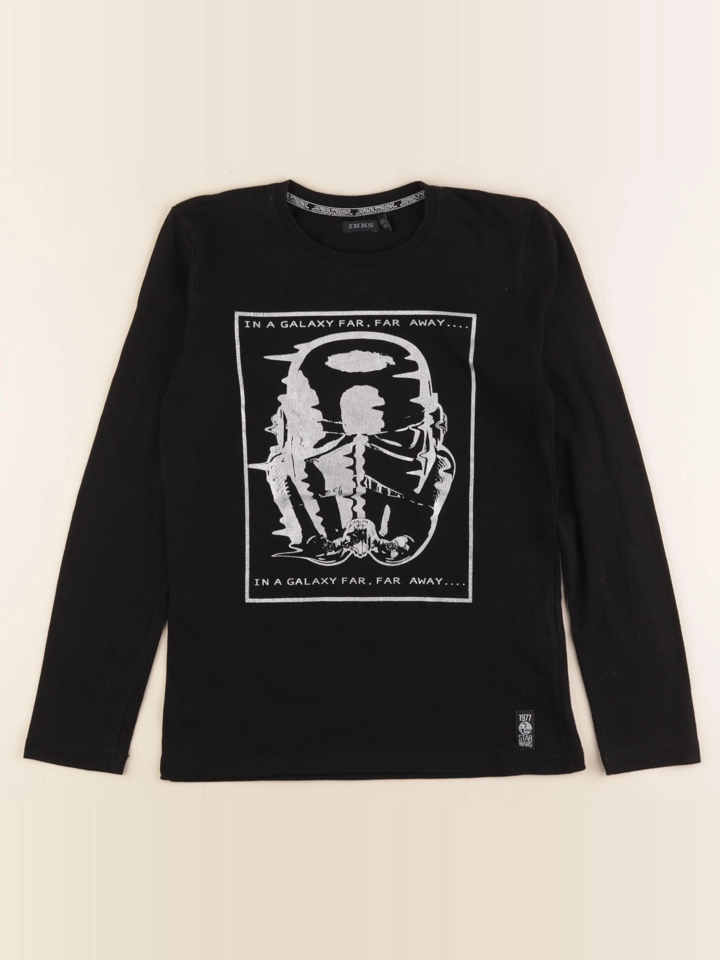 IKKS - tee-shirt imprimé au dos gris, noir - 10 ans