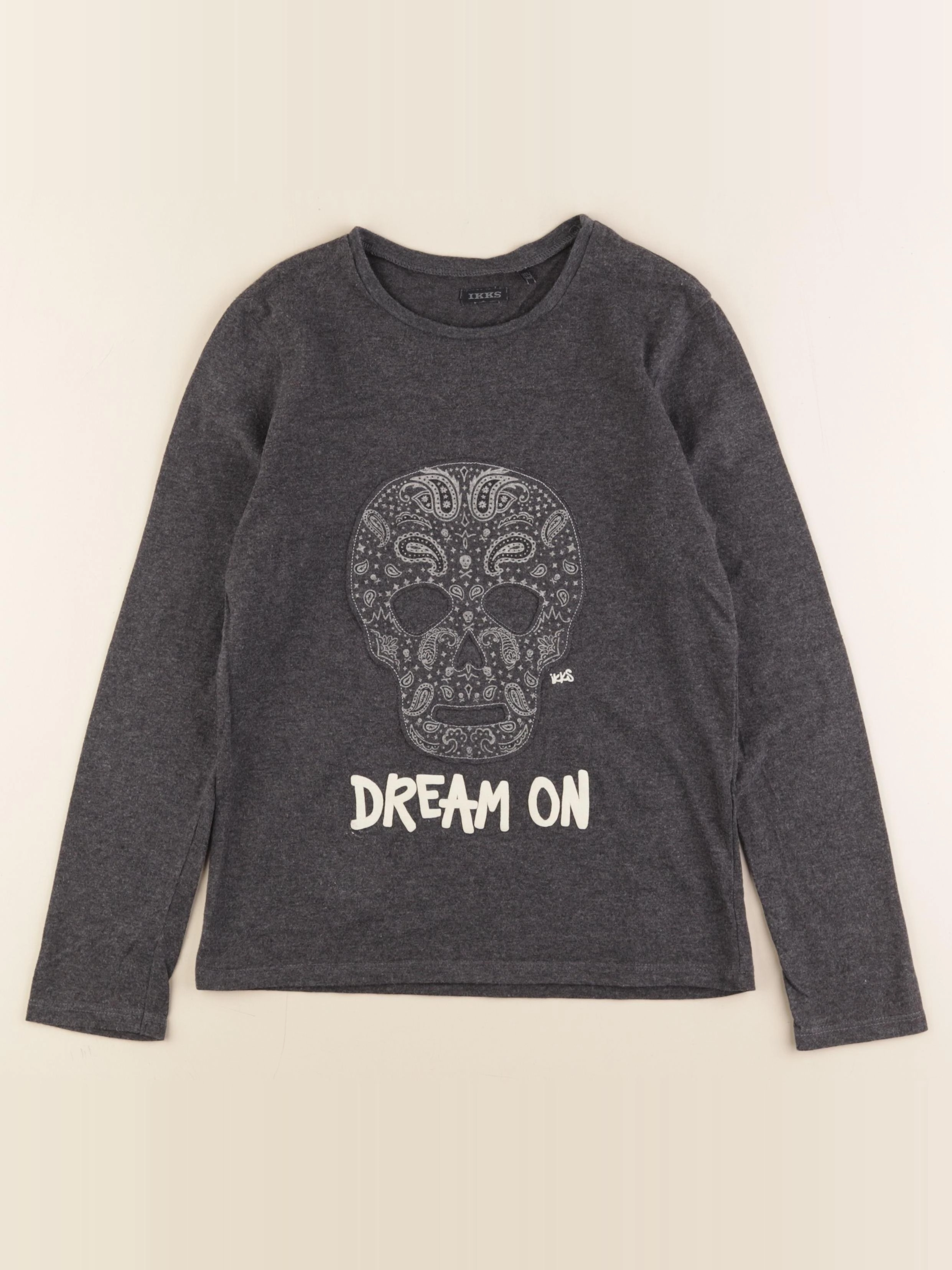 IKKS - tee-shirt gris - 10 ans
