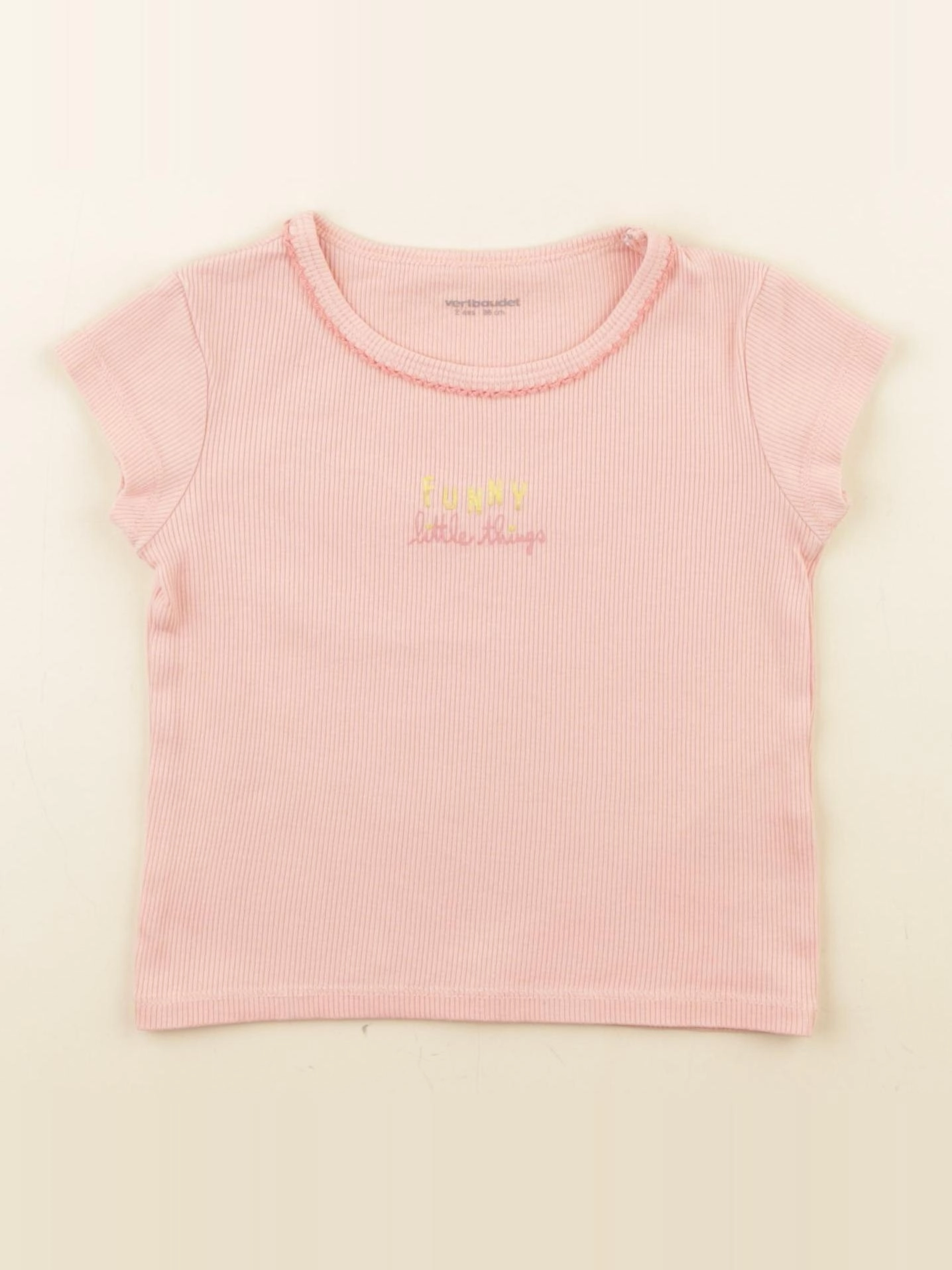 Vertbaudet - maillot de corps rose - 2 ans