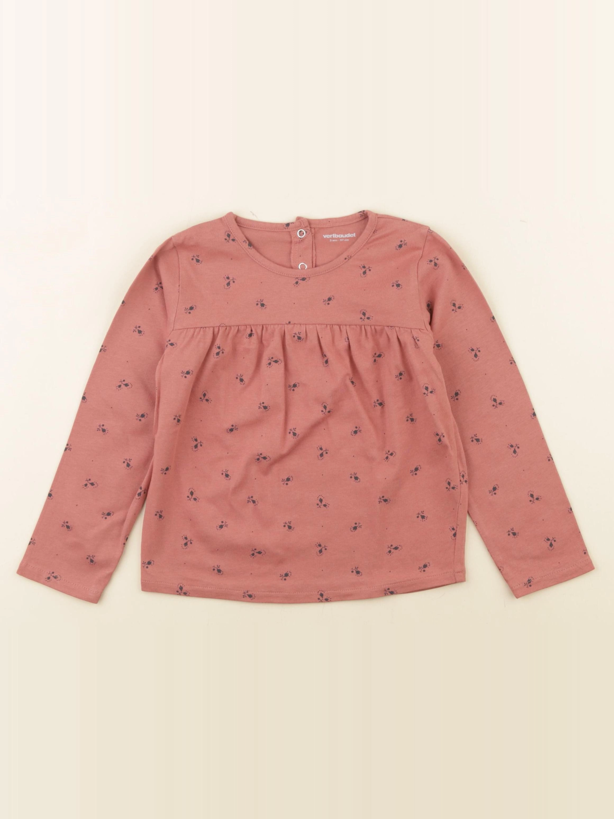 Vertbaudet - tee-shirt rose - 3 ans