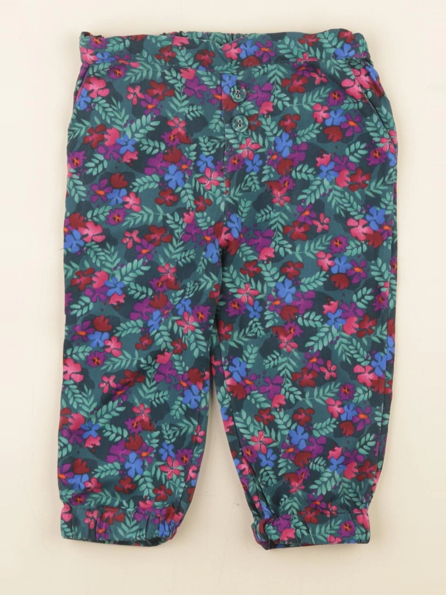 Vertbaudet - pantalon vert - 3 ans