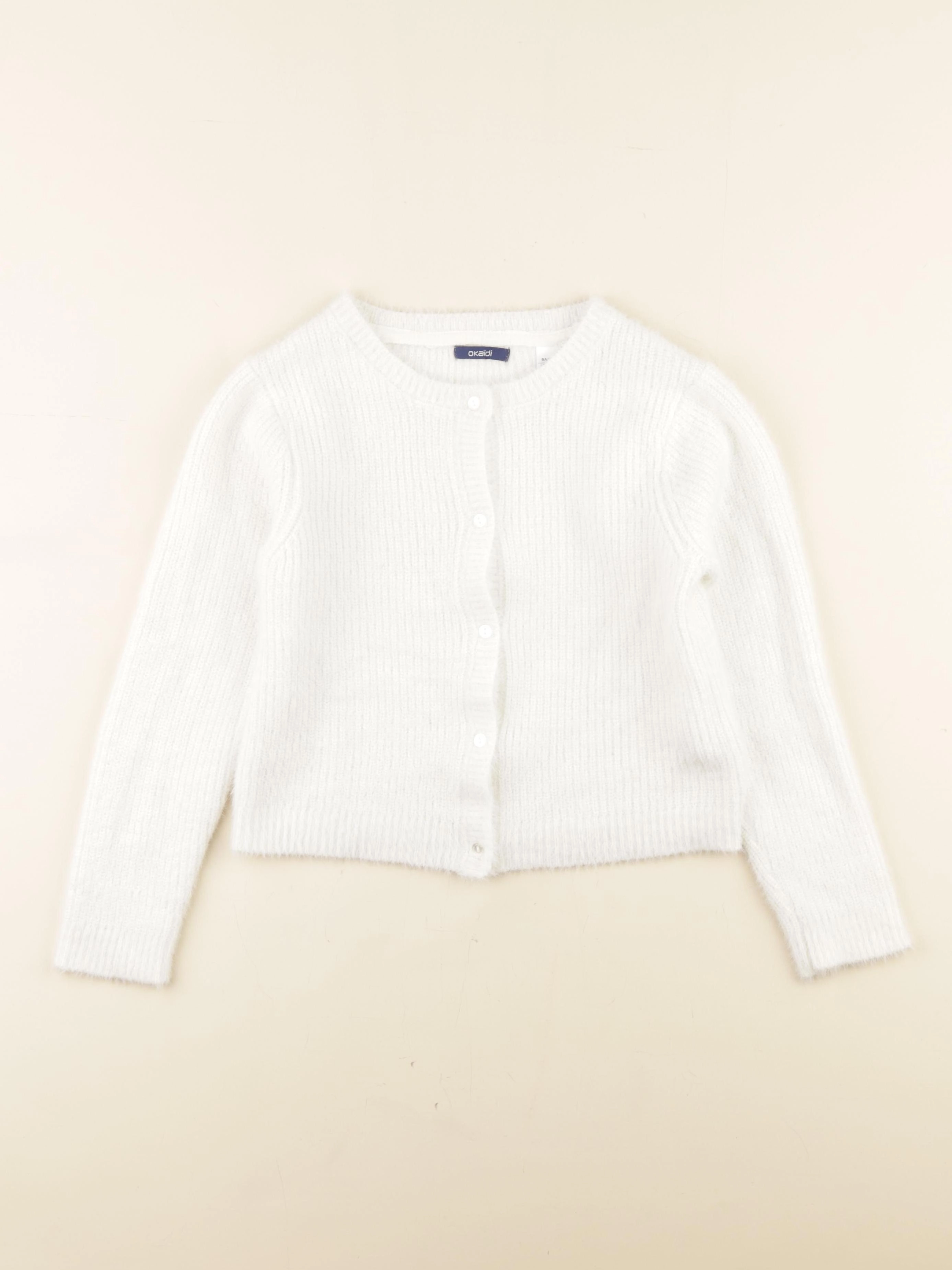 Okaidi - gilet blanc - 8 ans
