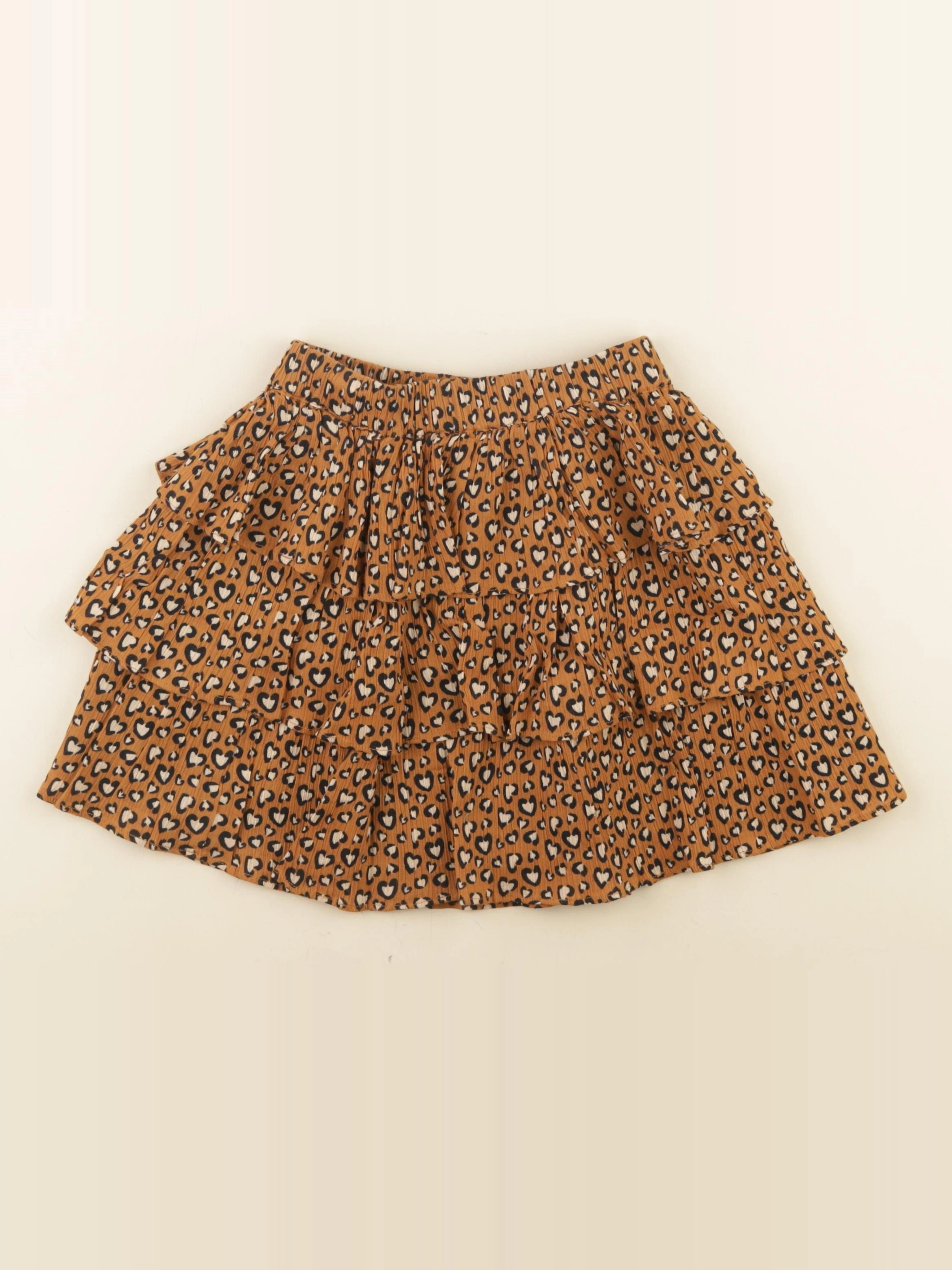 Little Cigogne - jupe marron, noir - 8 ans