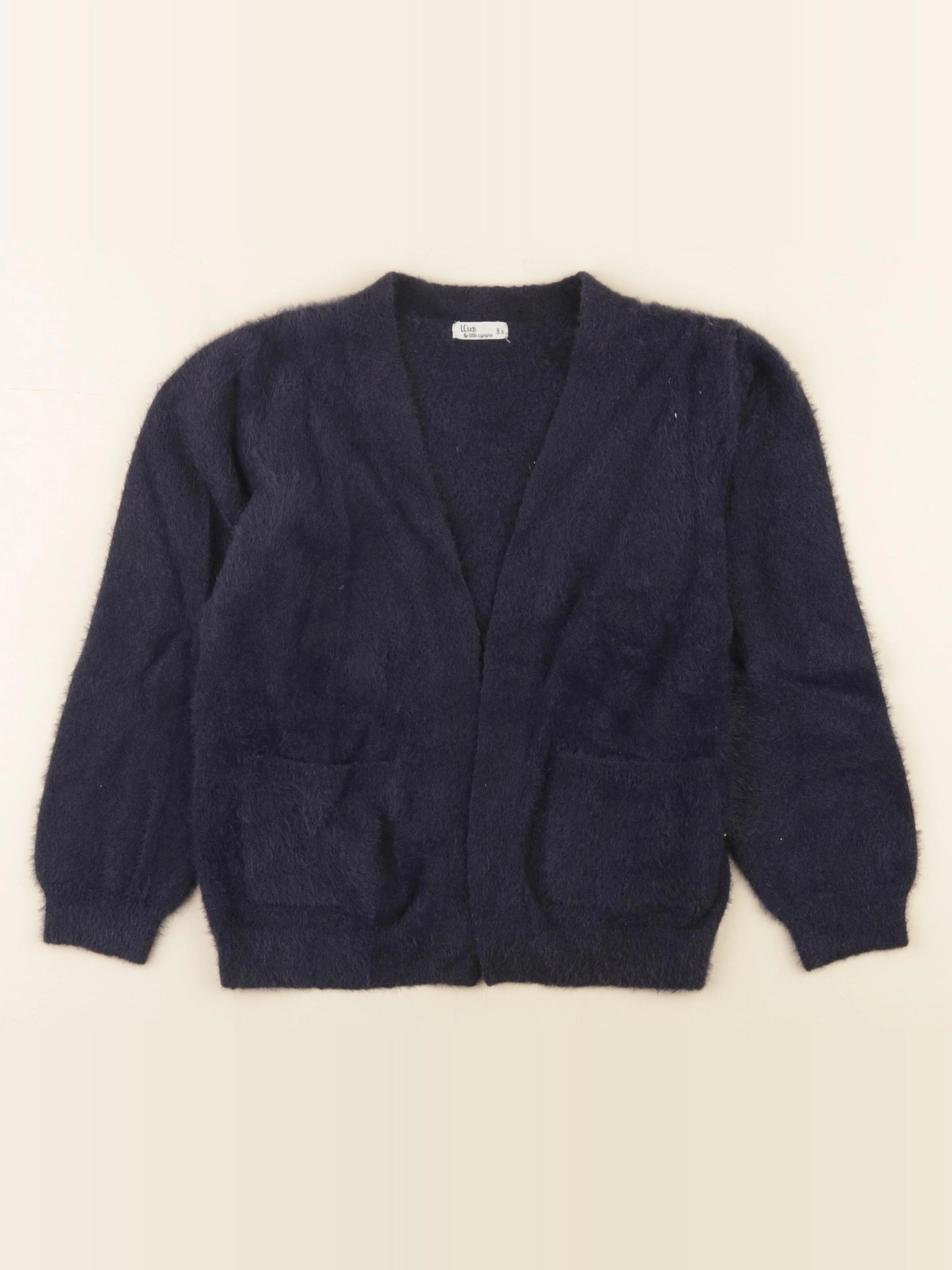 Little Cigogne - gilet bleu - 8 ans